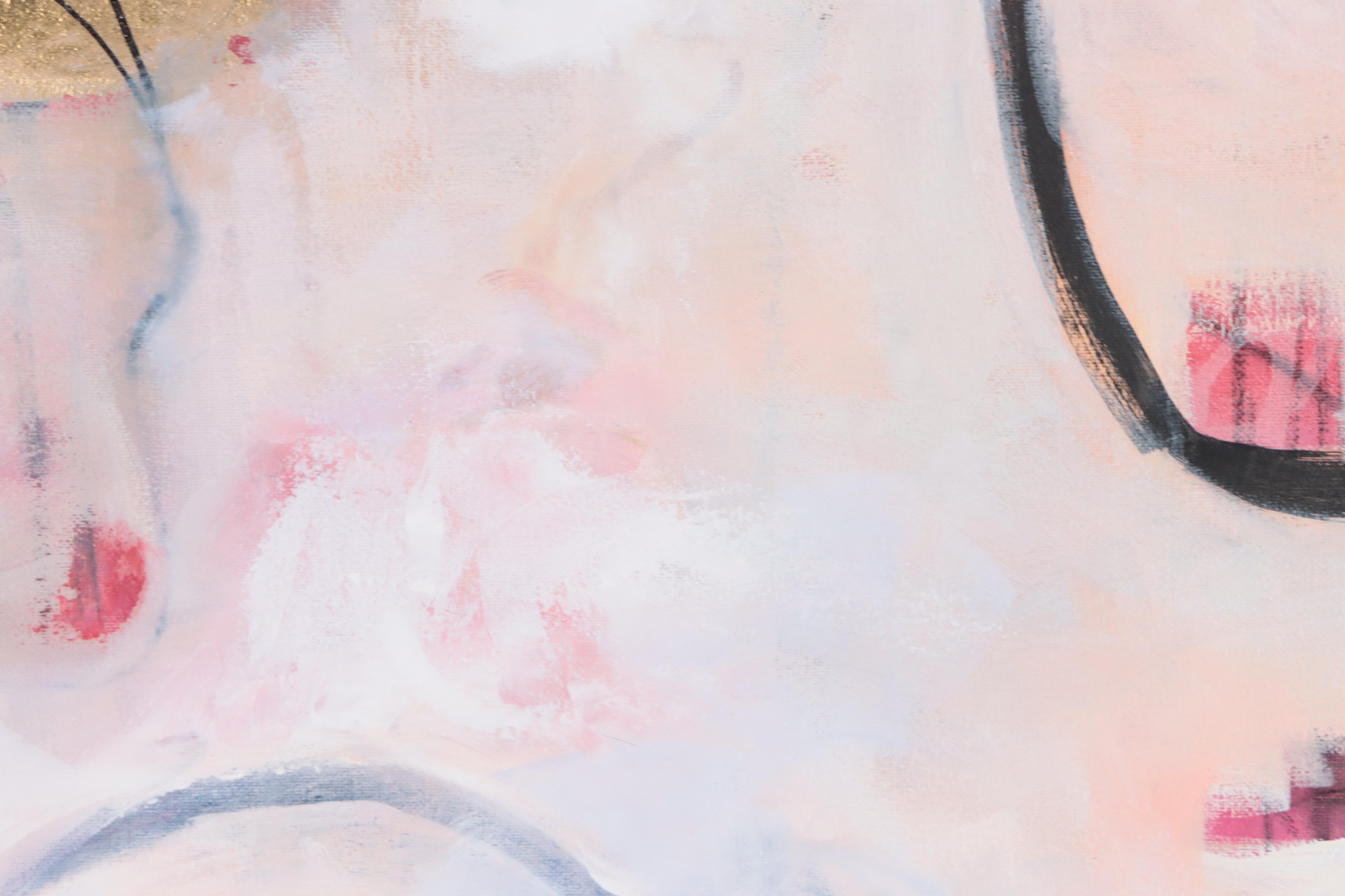 Milagros Pongo Abstract Mixed Media Painting "Sukha," 21st Century