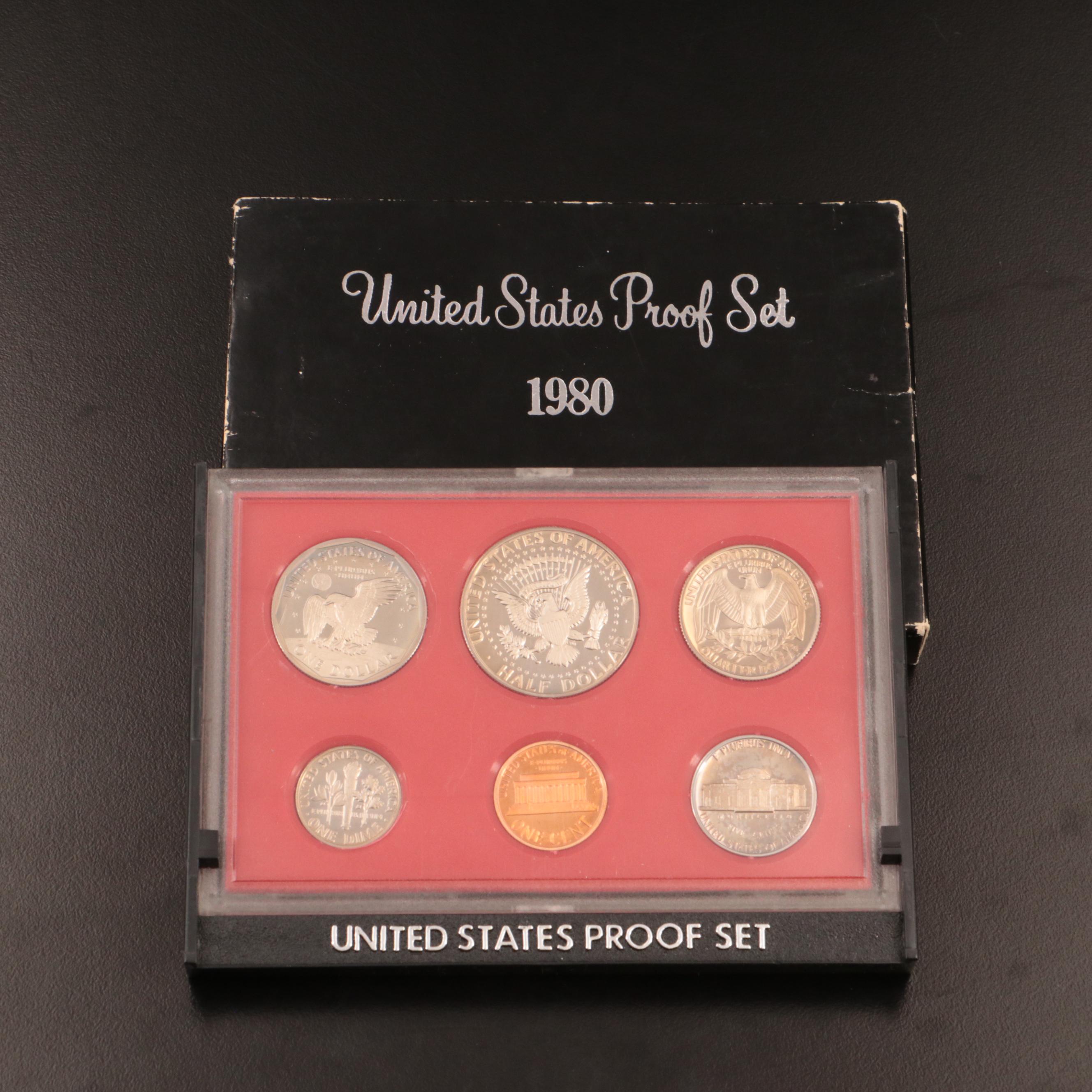 Nineteen U.S. Mint Proof Sets Includes Four 1980 Sets