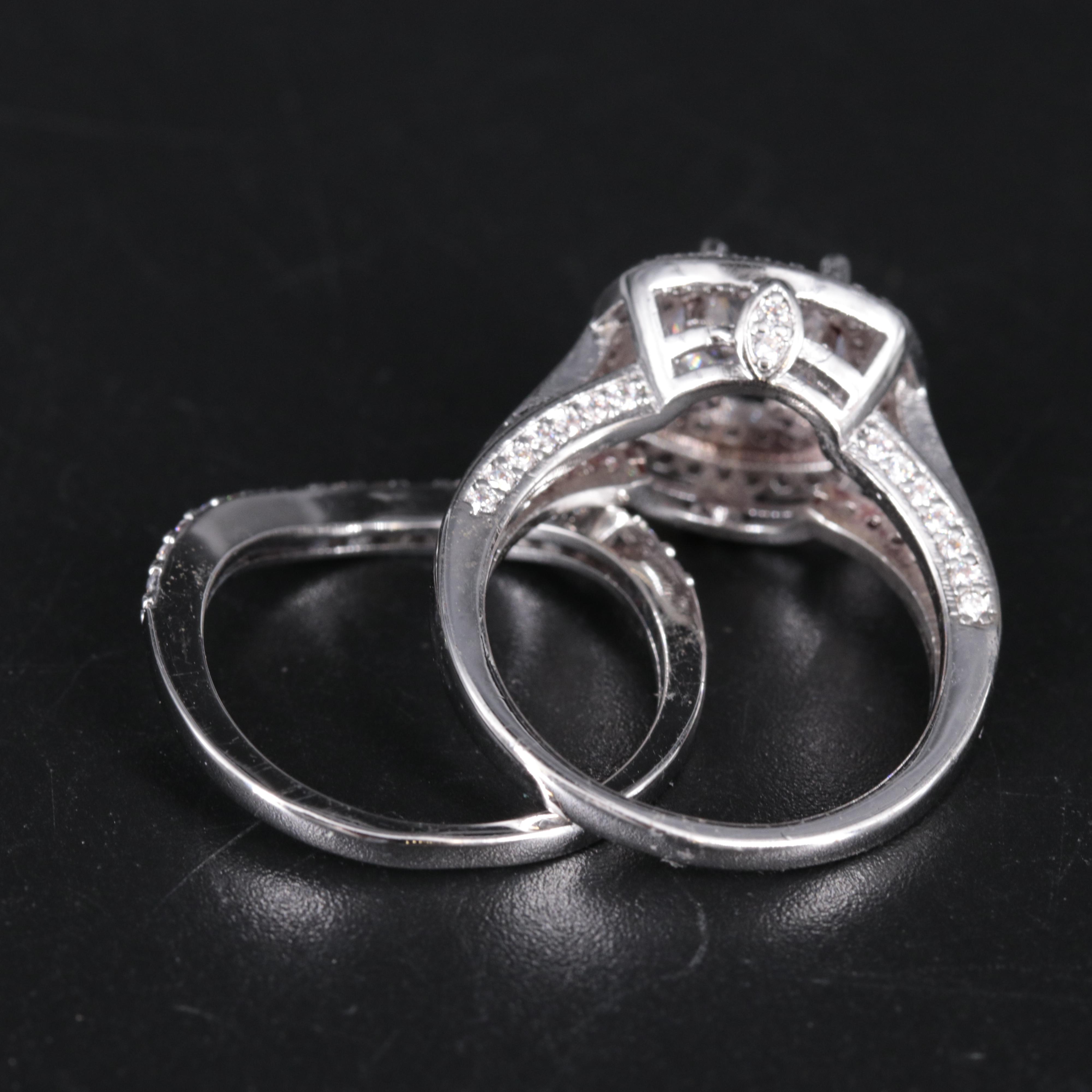 Sterling Silver Ring Duo Including Gemstones