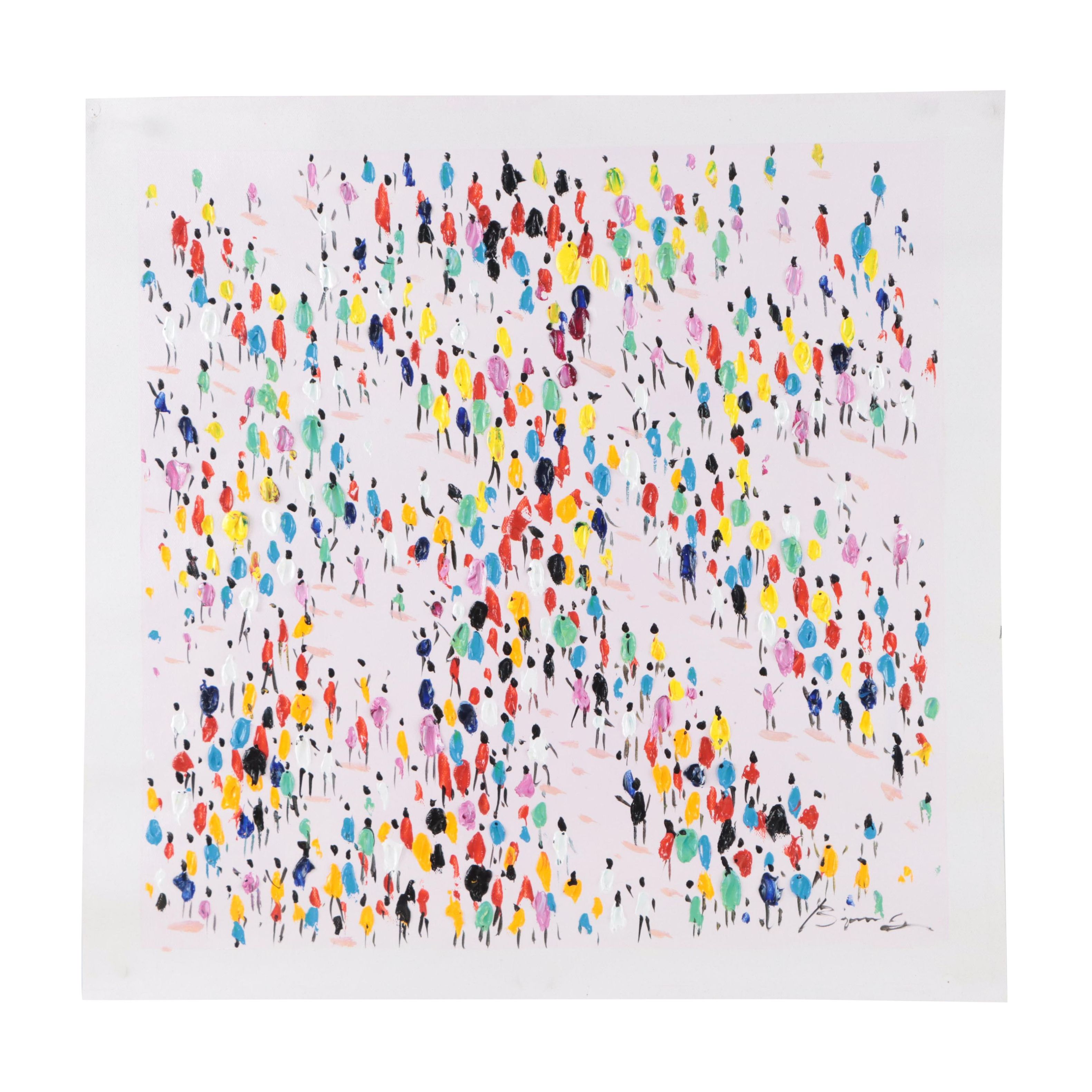 Bing Figural Oil Painting, 21st Century