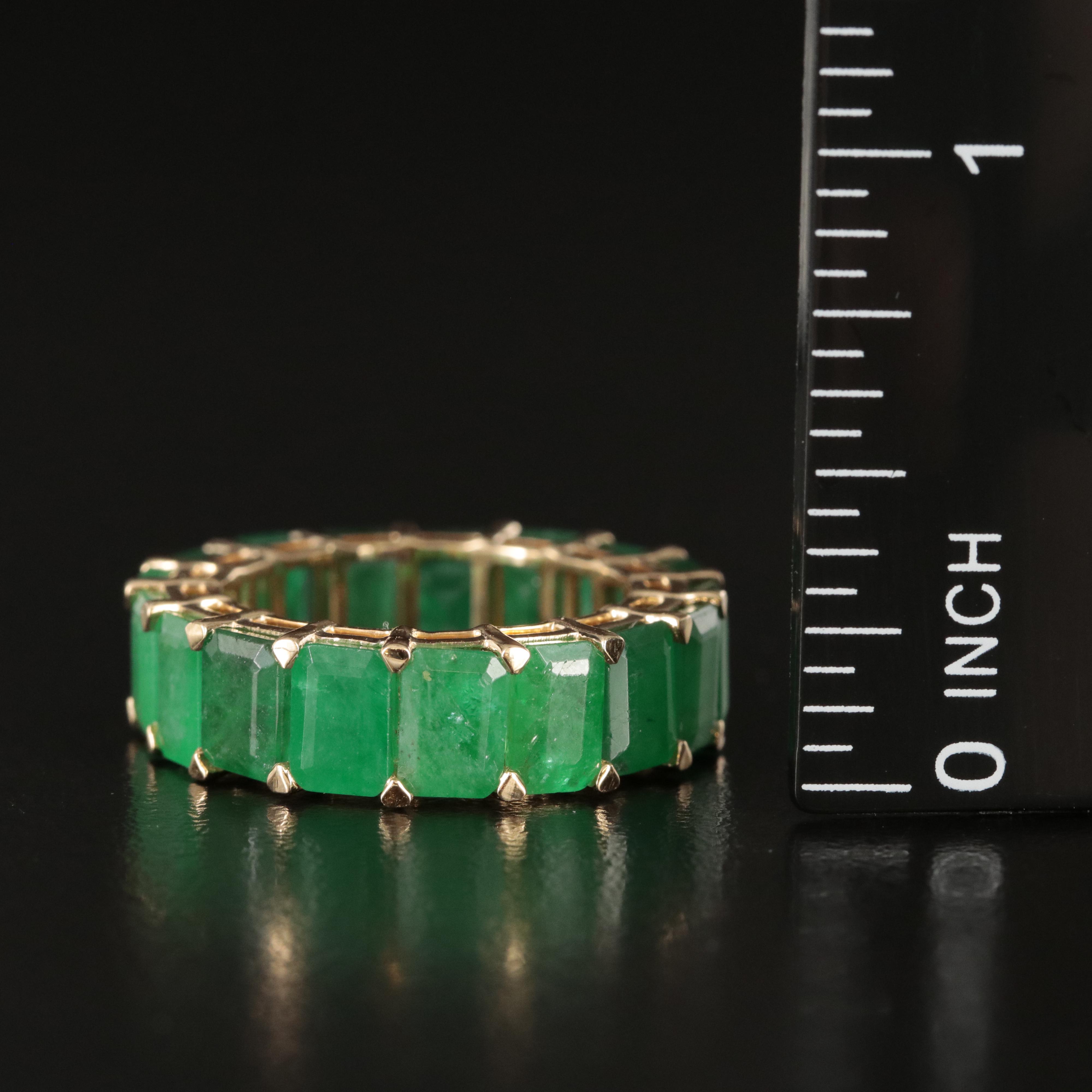 18K 10.61 CTW Emerald Eternity Band
