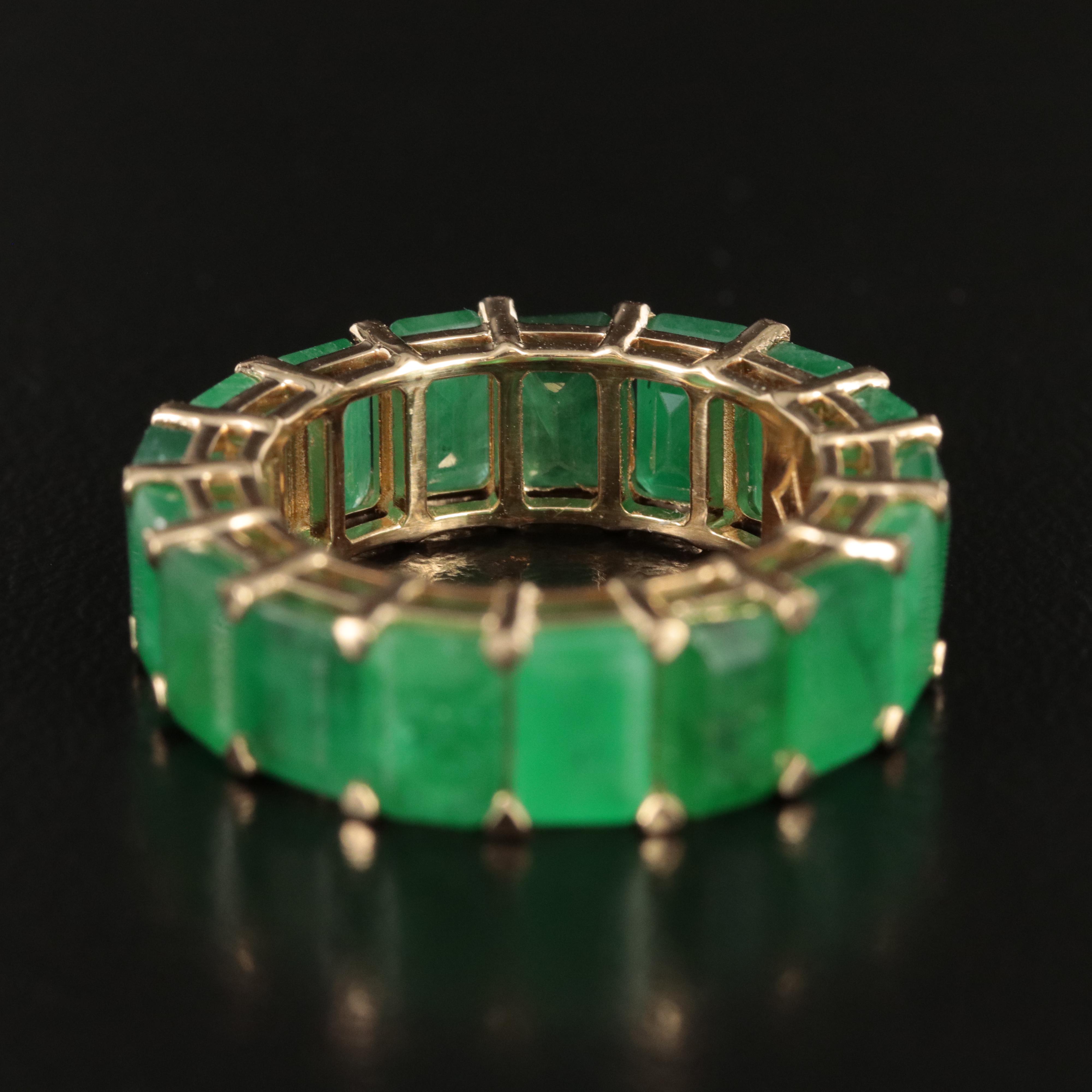 18K 10.61 CTW Emerald Eternity Band