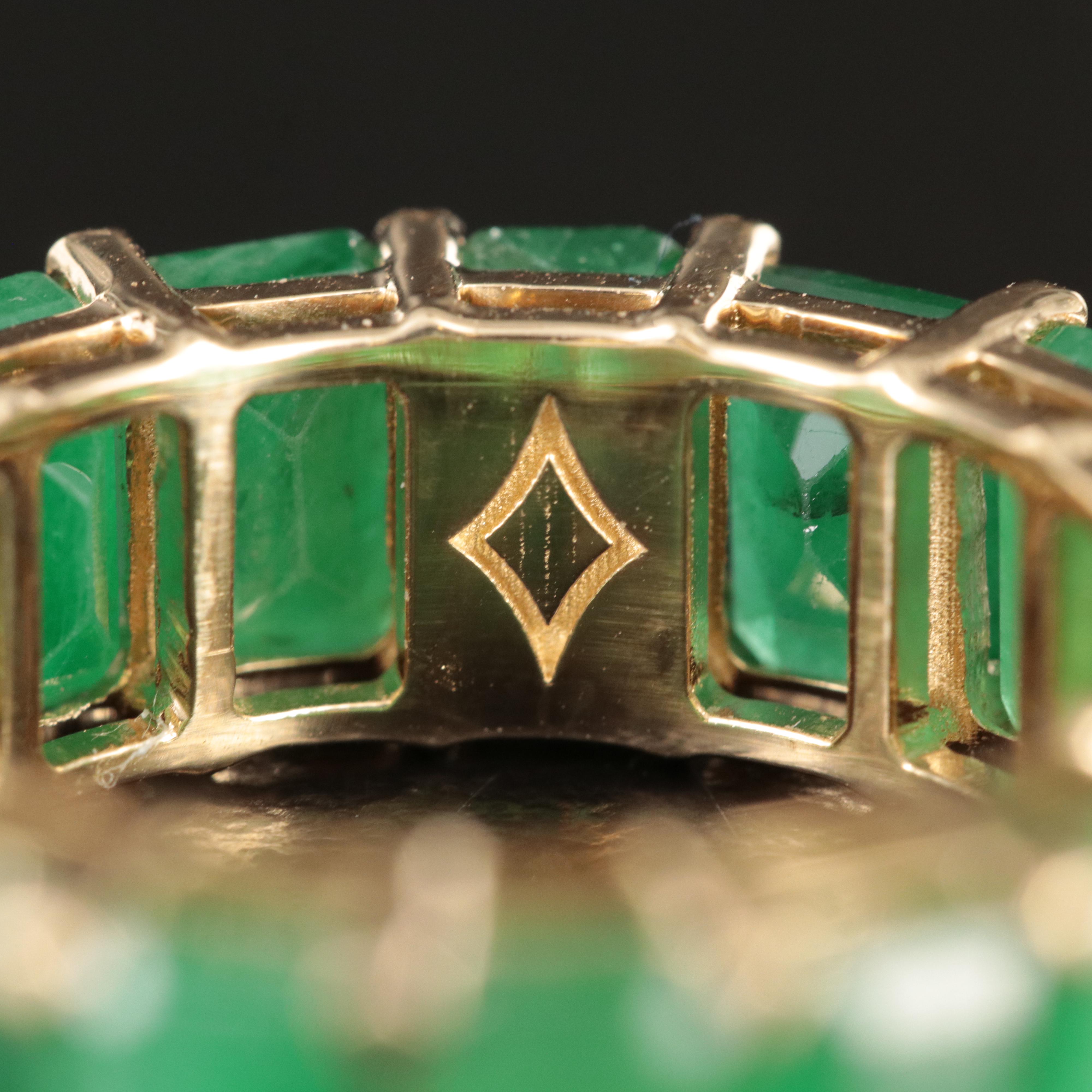 18K 10.61 CTW Emerald Eternity Band