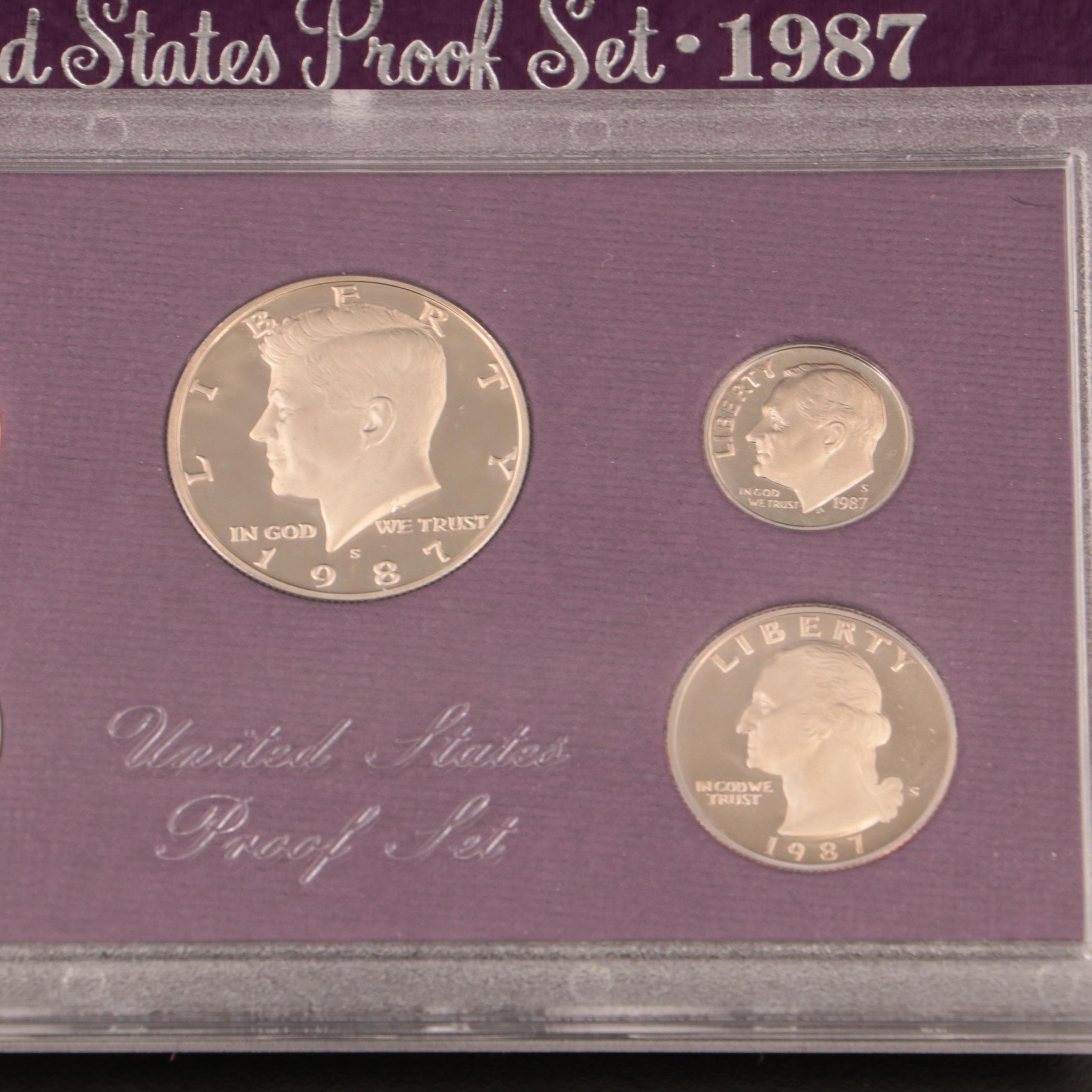 Twenty-Three U.S. Mint Proof Sets Including 1987