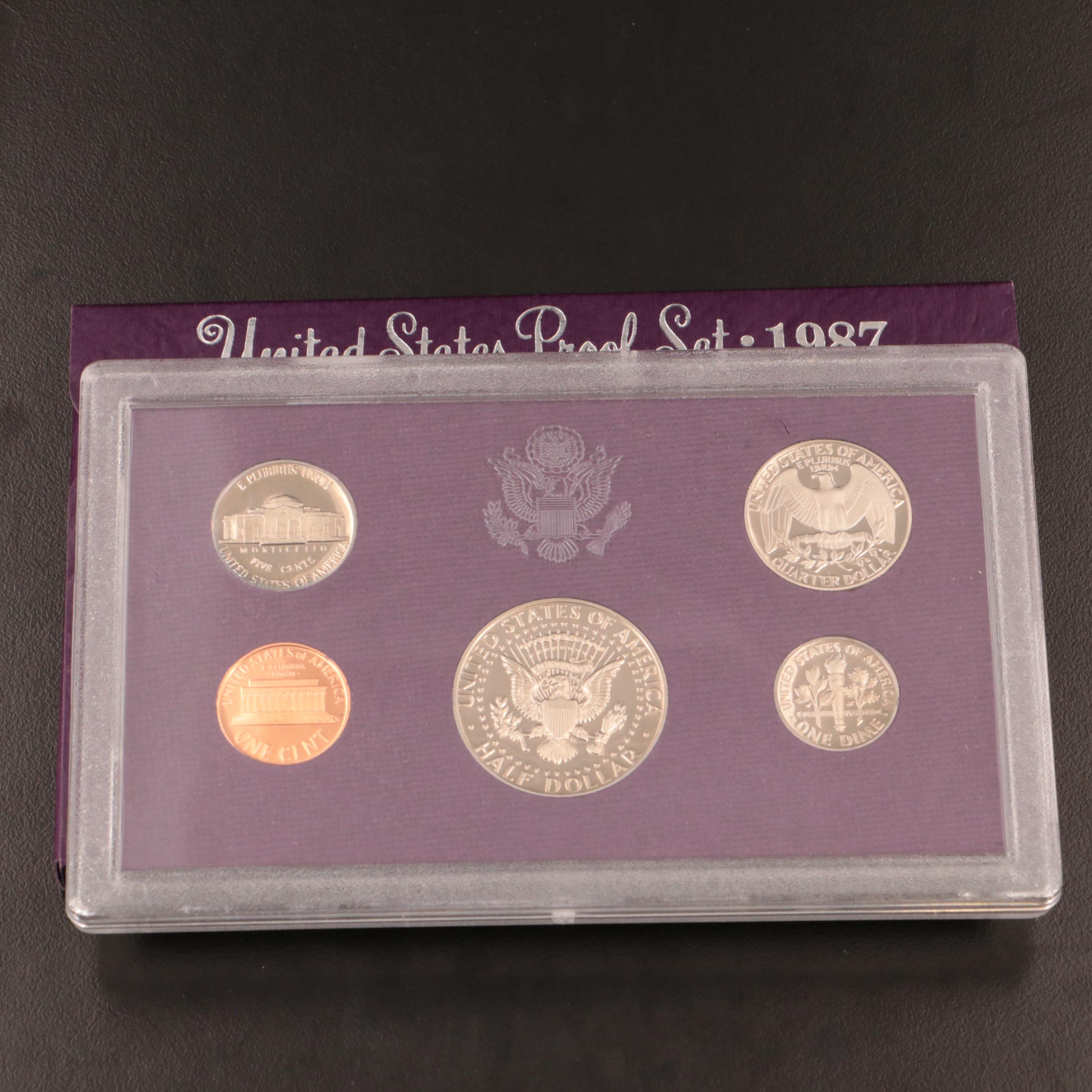 Twenty-Three U.S. Mint Proof Sets Including 1987