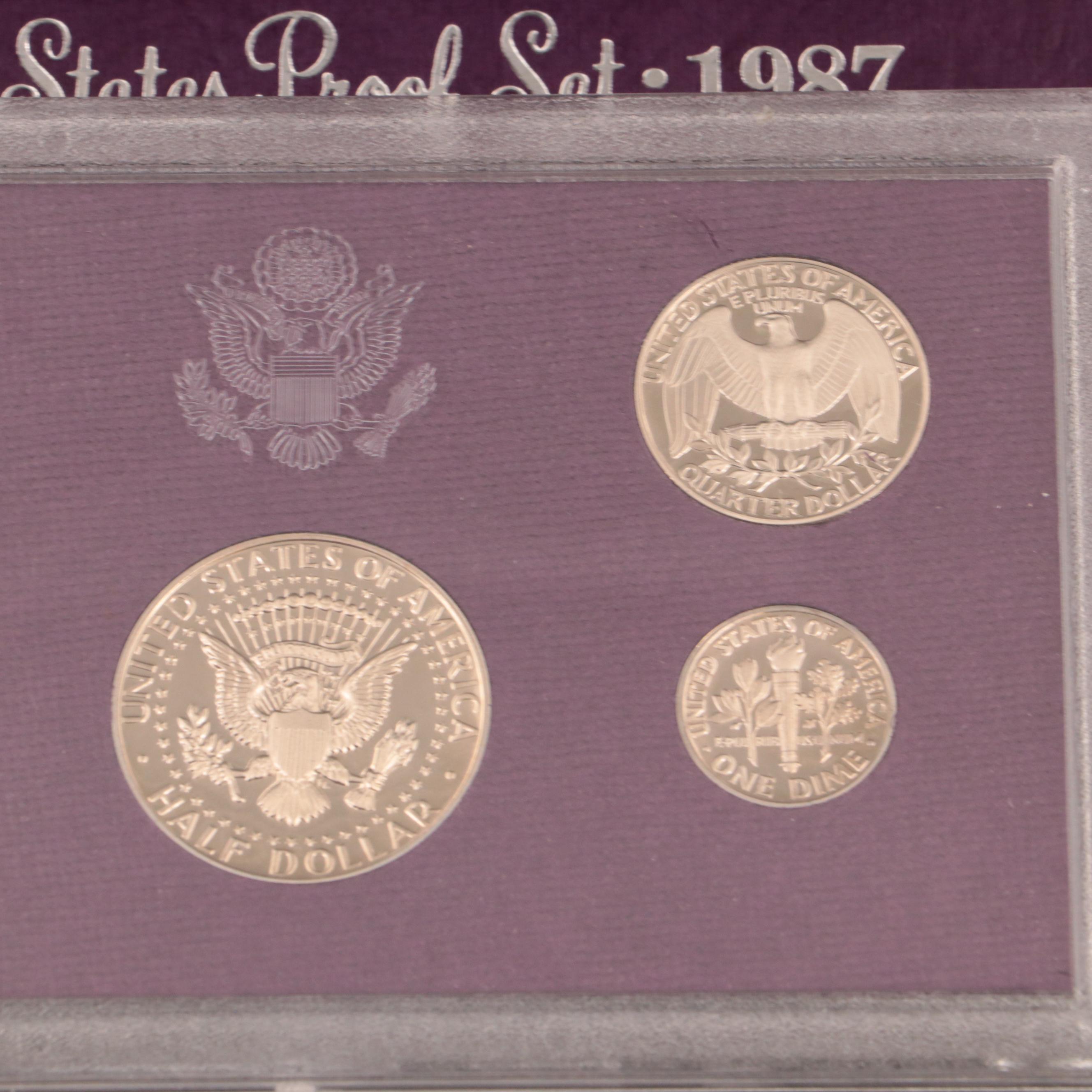 Twenty-Three U.S. Mint Proof Sets Including 1987