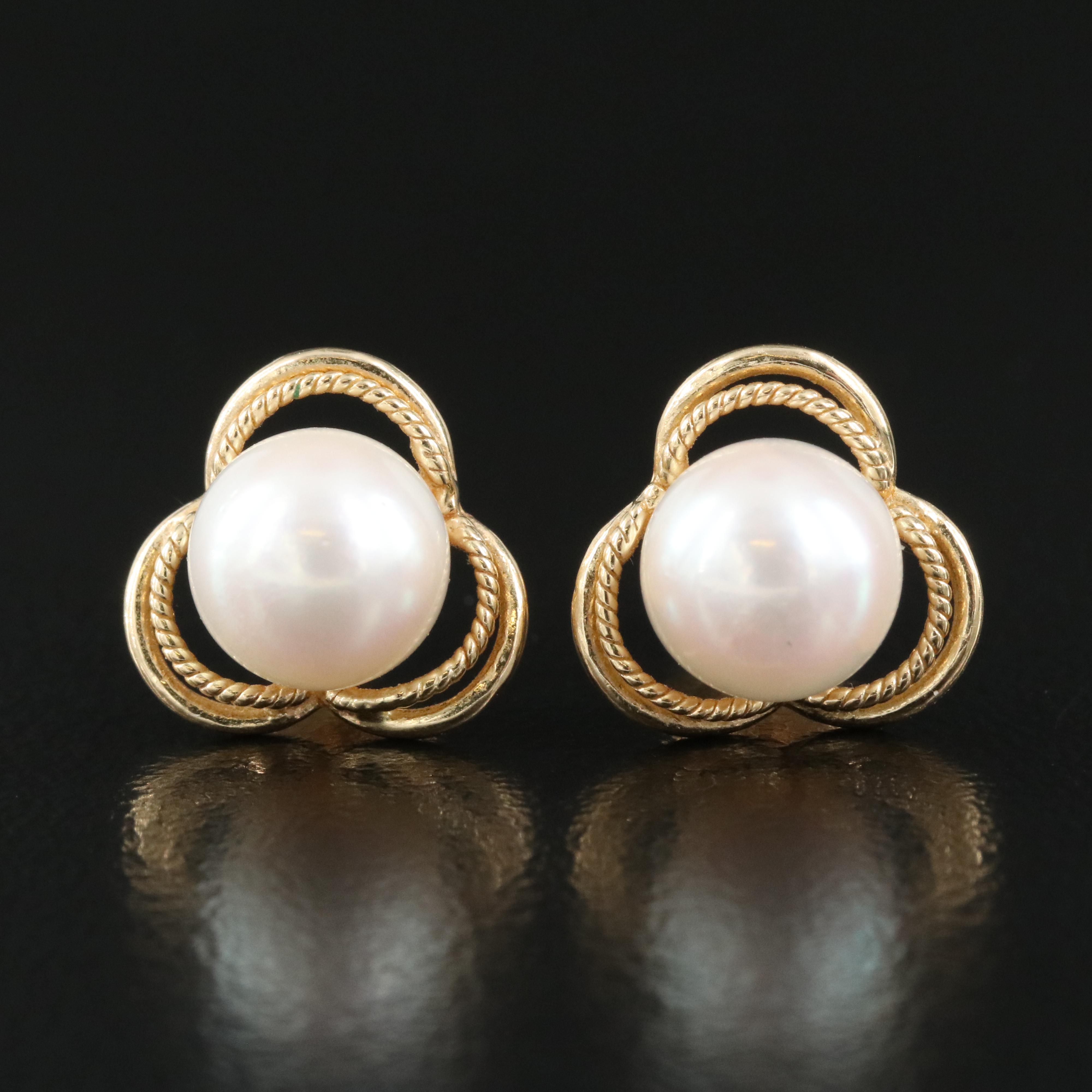 14K Pearl Earrings