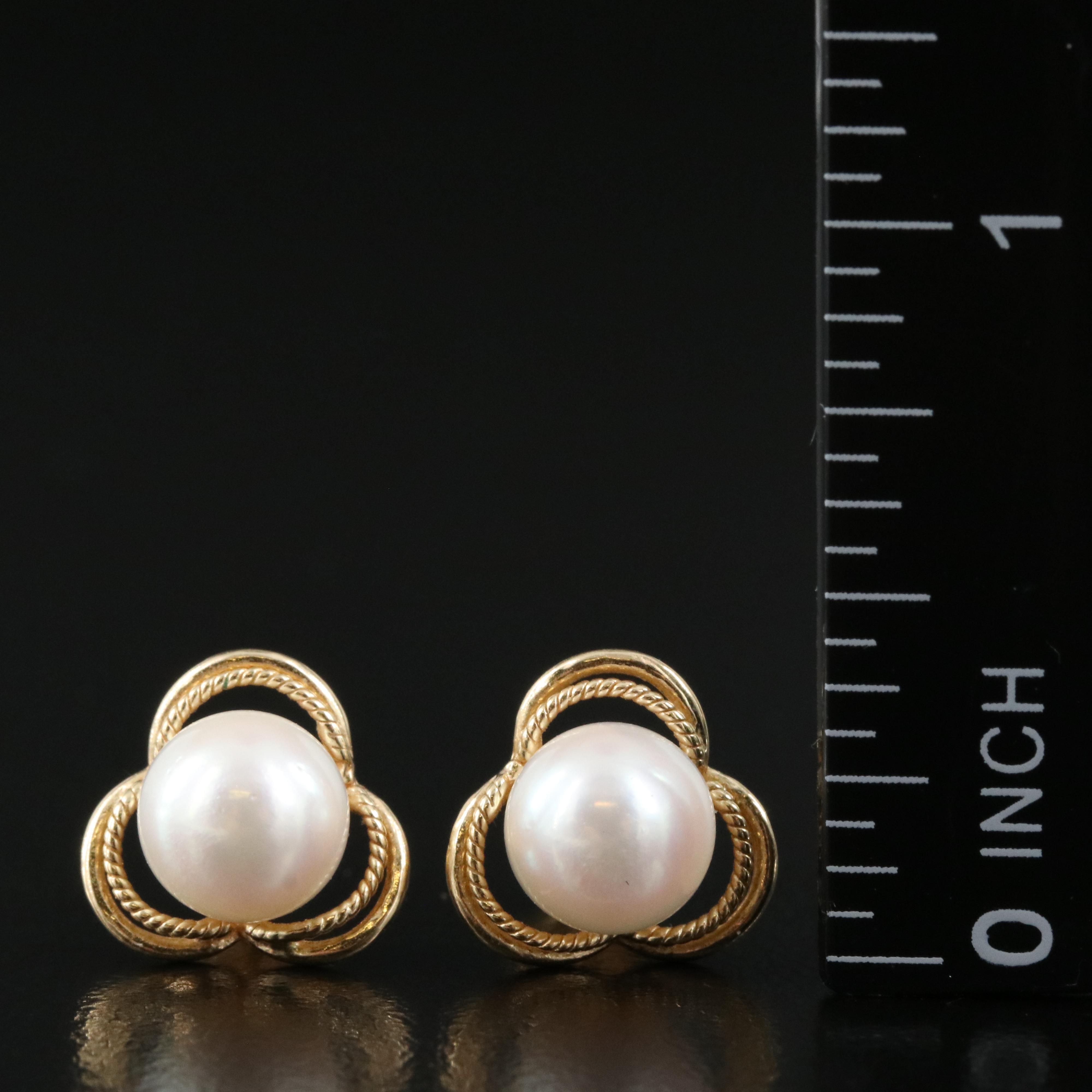 14K Pearl Earrings