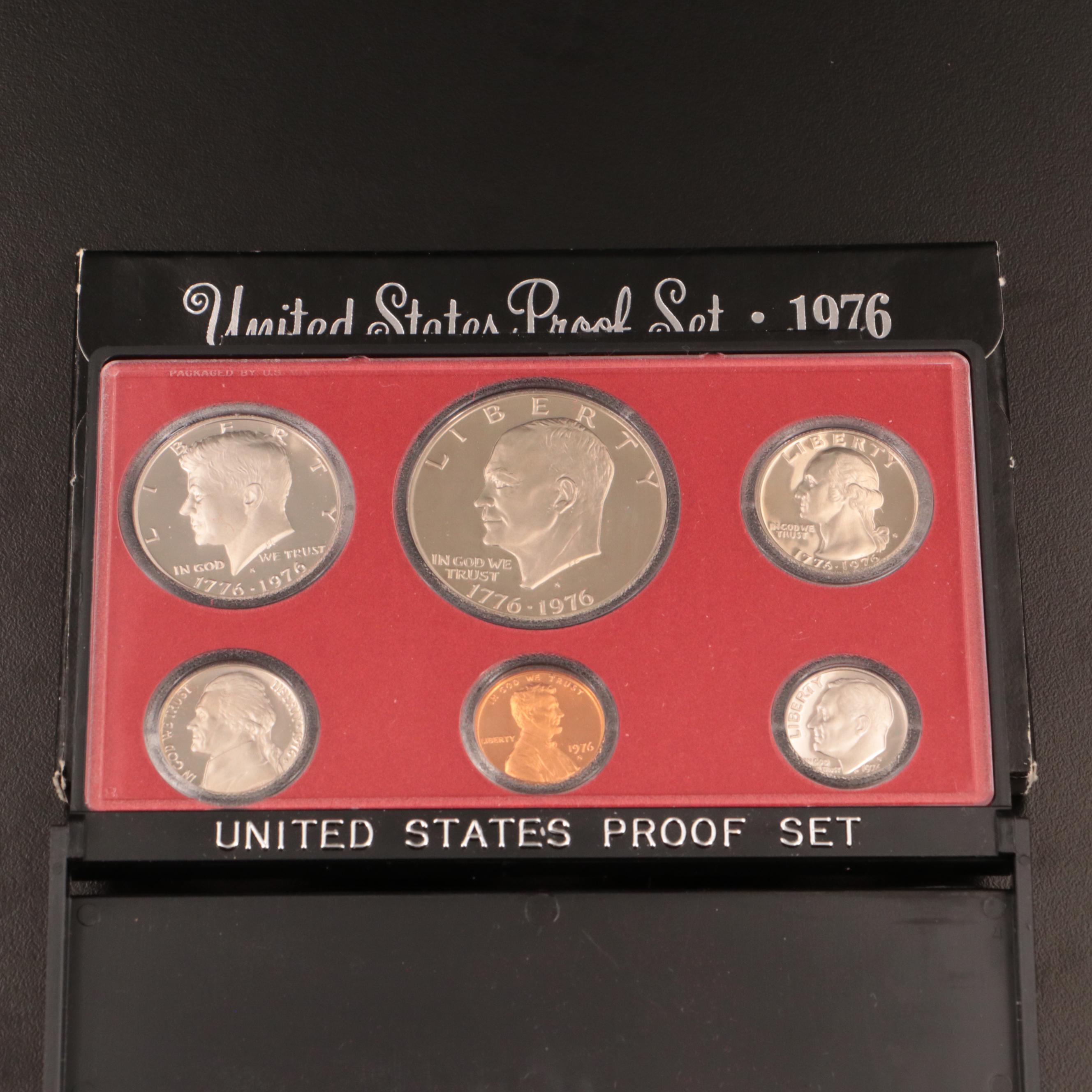 Fifteen U.S. Mint Proof Sets Including 1976