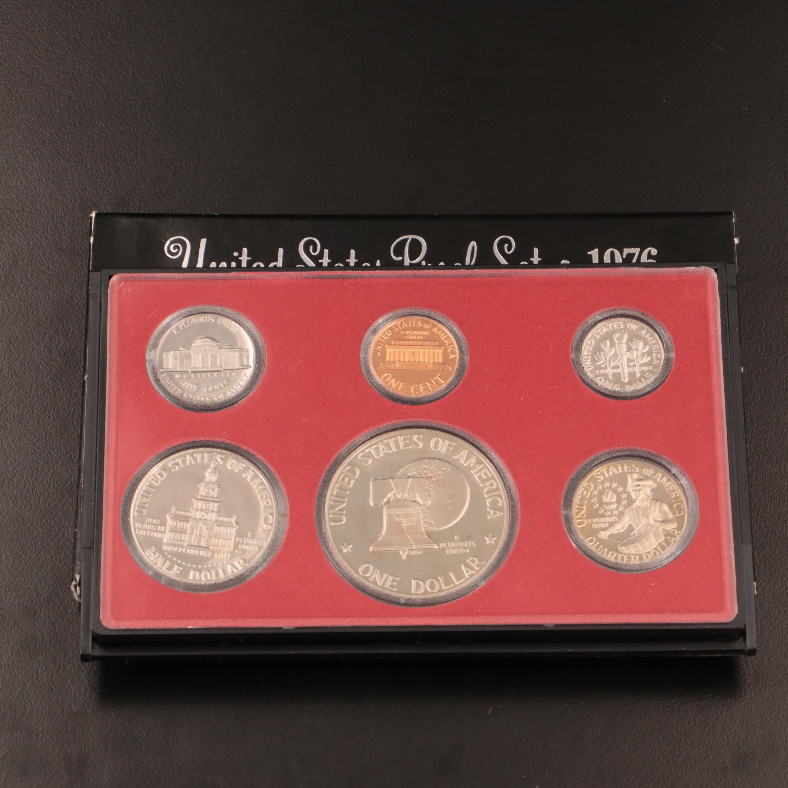 Fifteen U.S. Mint Proof Sets Including 1976