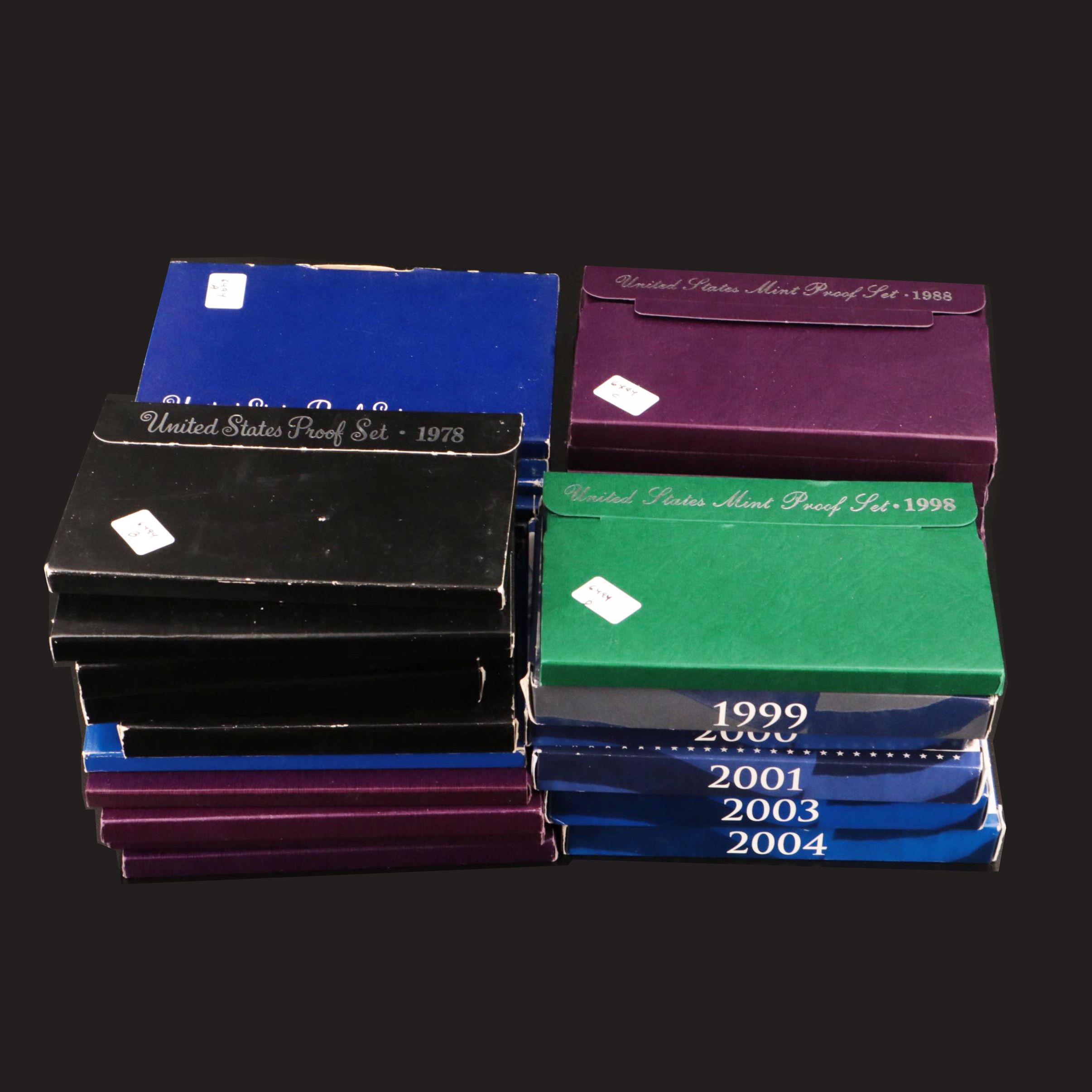 Thirty-Six U.S. Mint Proof Sets, 1968–2004