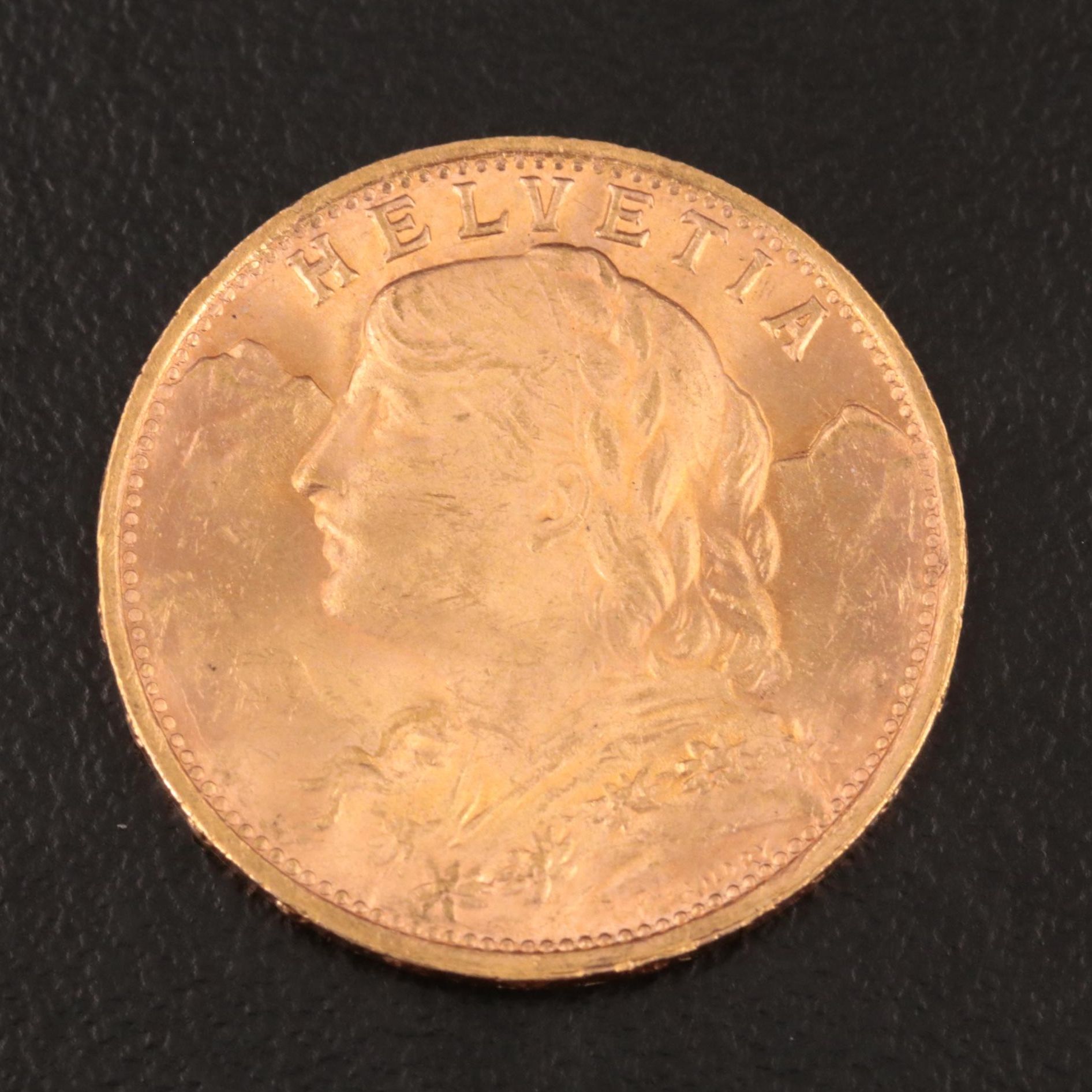 1935-LB Switzerland Twenty Francs Gold Coin