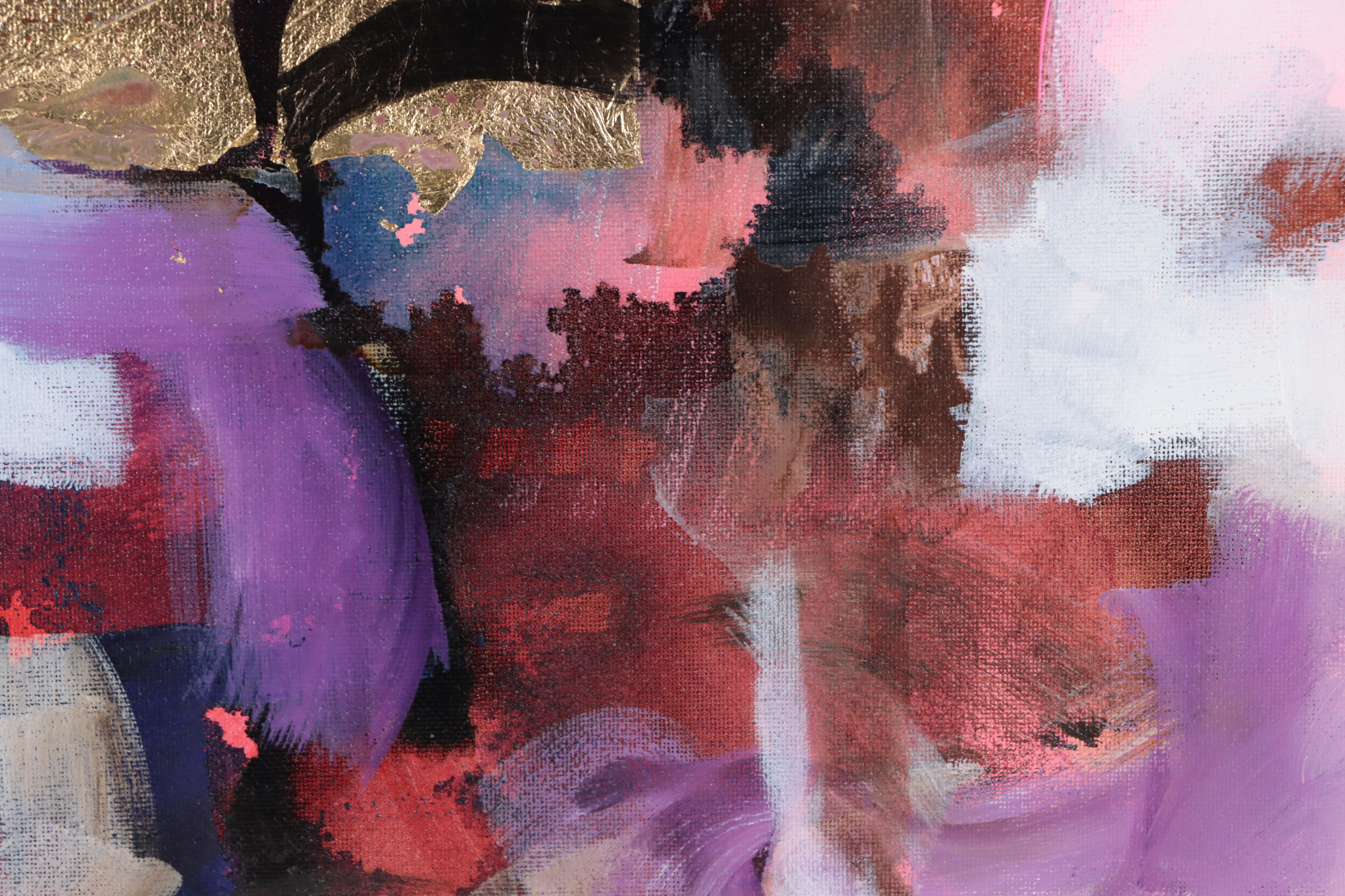 Milagros Pongo Abstract Mixed Media Painting "Kokuhaku," 21st Century