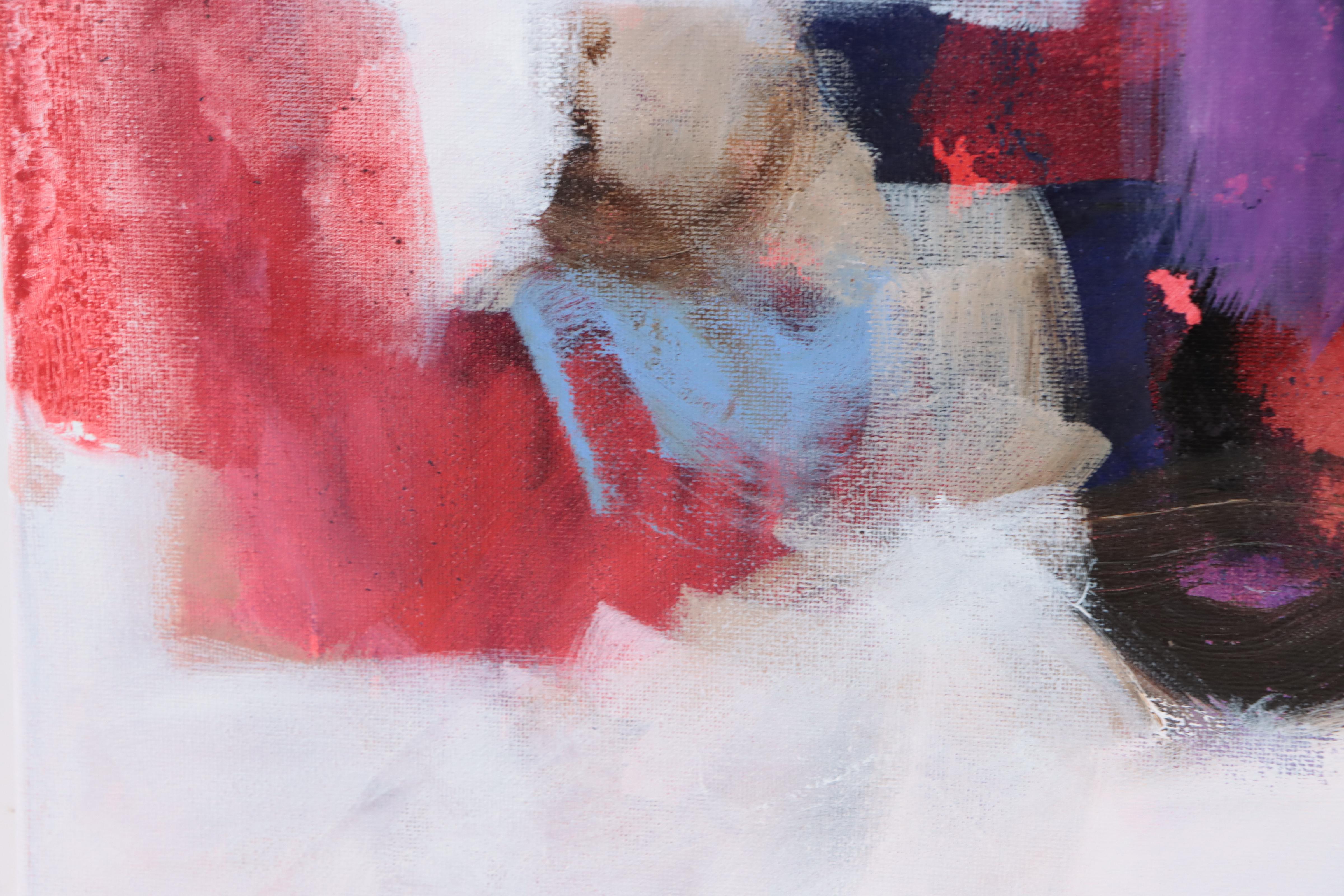 Milagros Pongo Abstract Mixed Media Painting "Kokuhaku," 21st Century