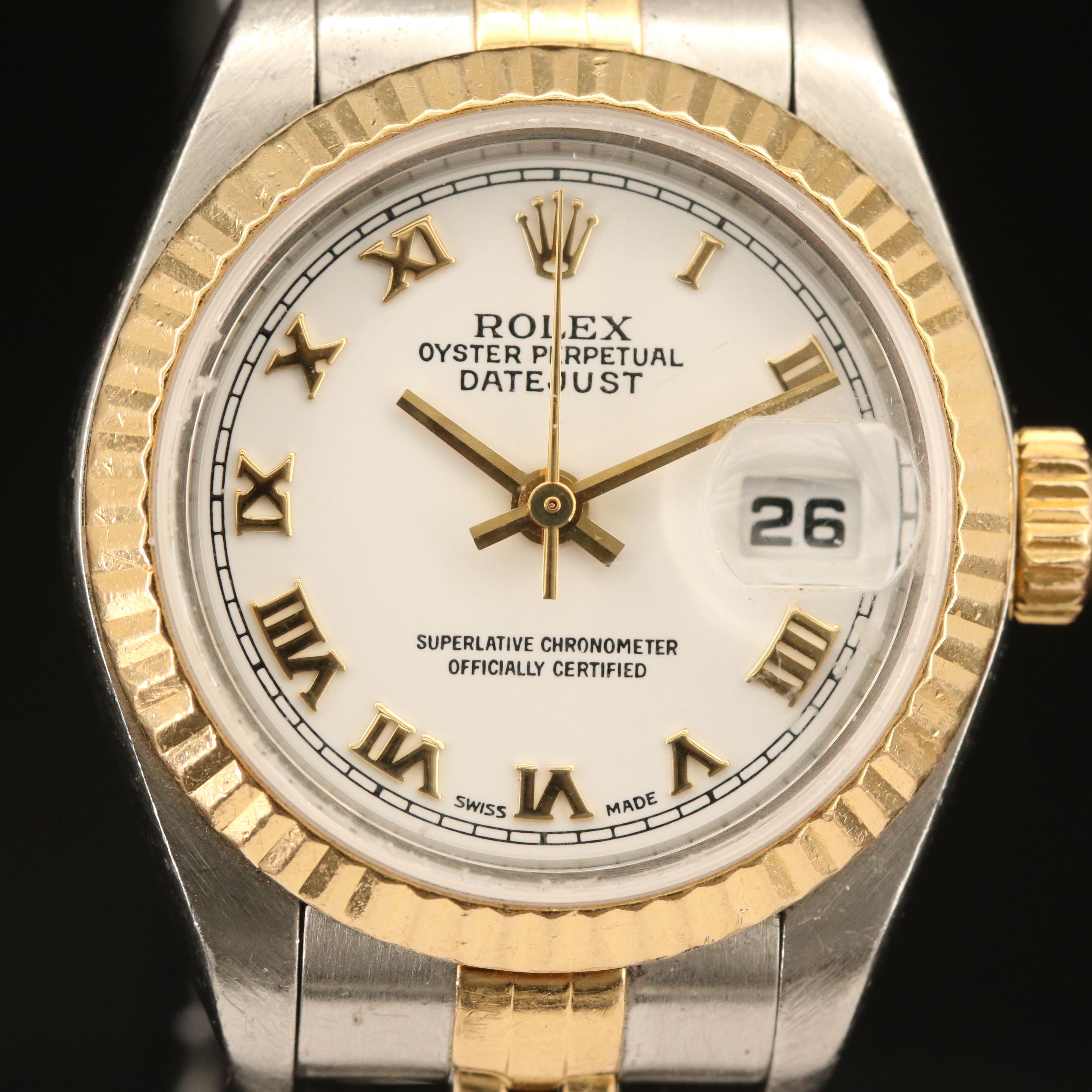 2001 - 2002 18K and Stainless Steel Rolex Oyster Perpetual Datejust Watch