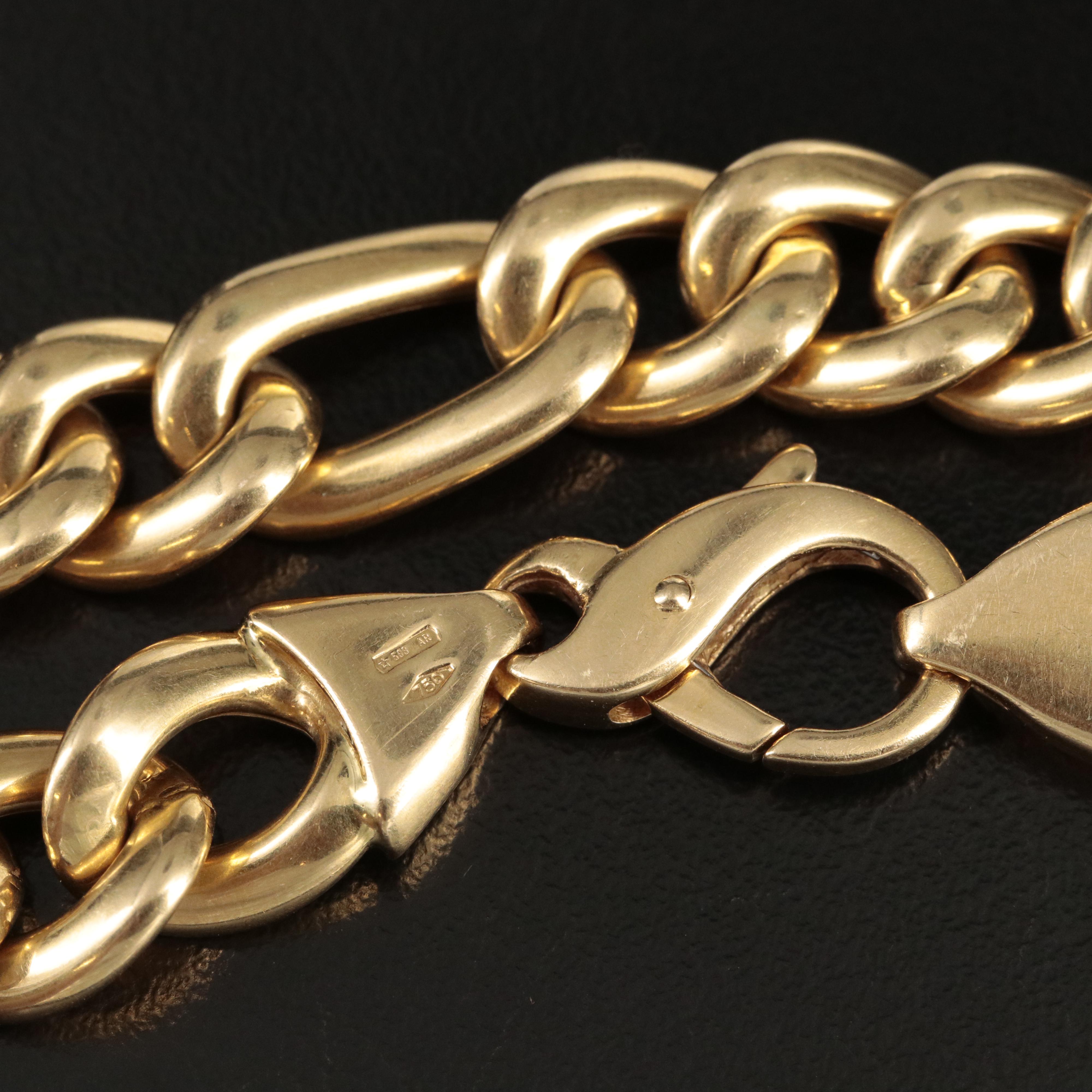 18K Figaro Chain Necklace