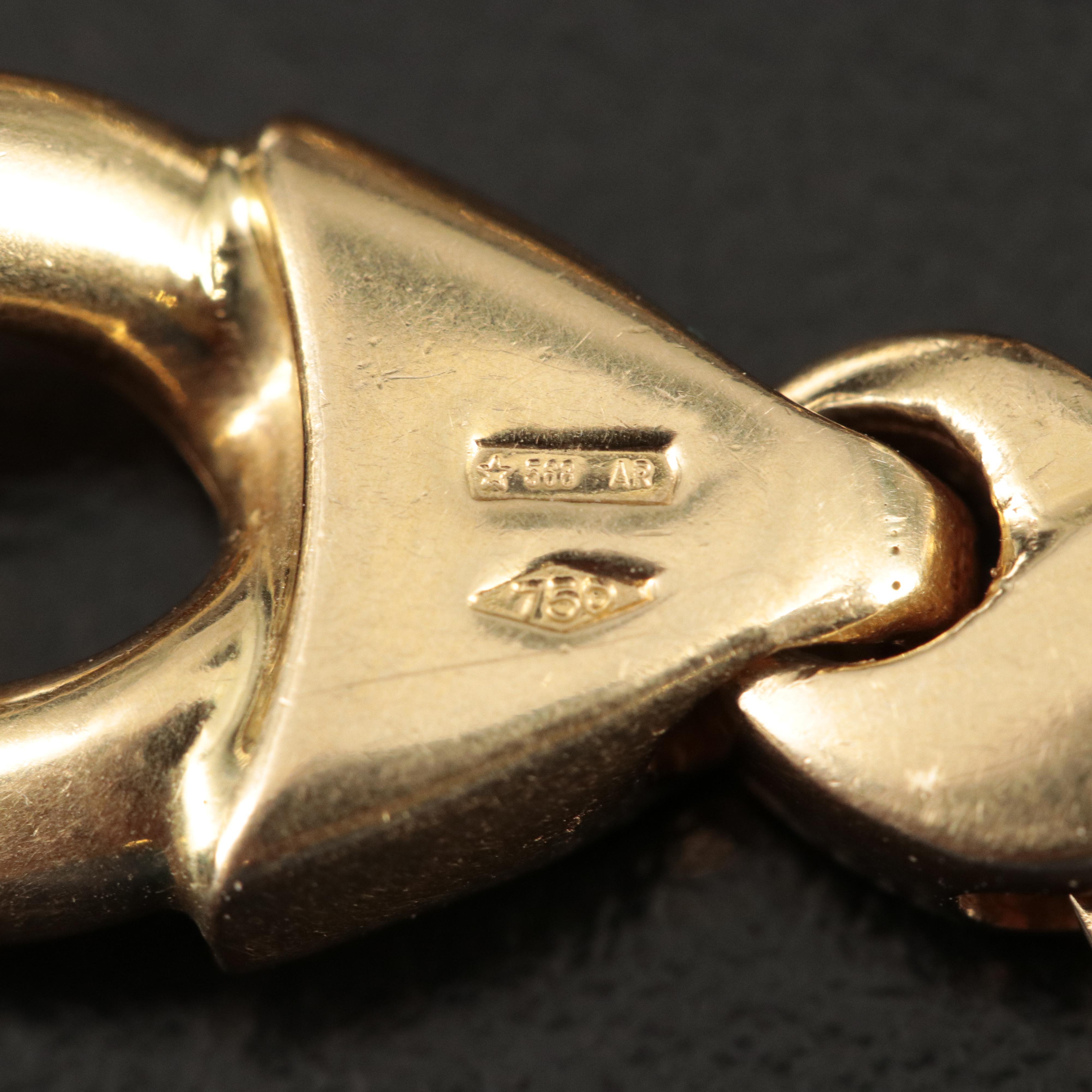 18K Figaro Chain Necklace