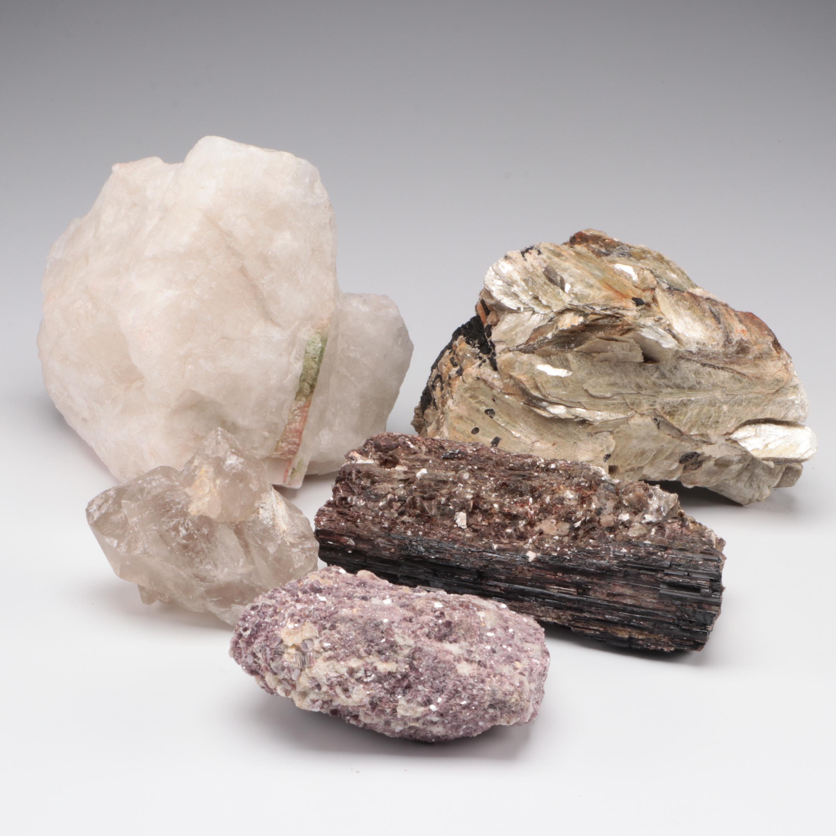 Watermelon Tourmaline in Matrix, Quartz, Lepidolite and Other Mineral Specimens