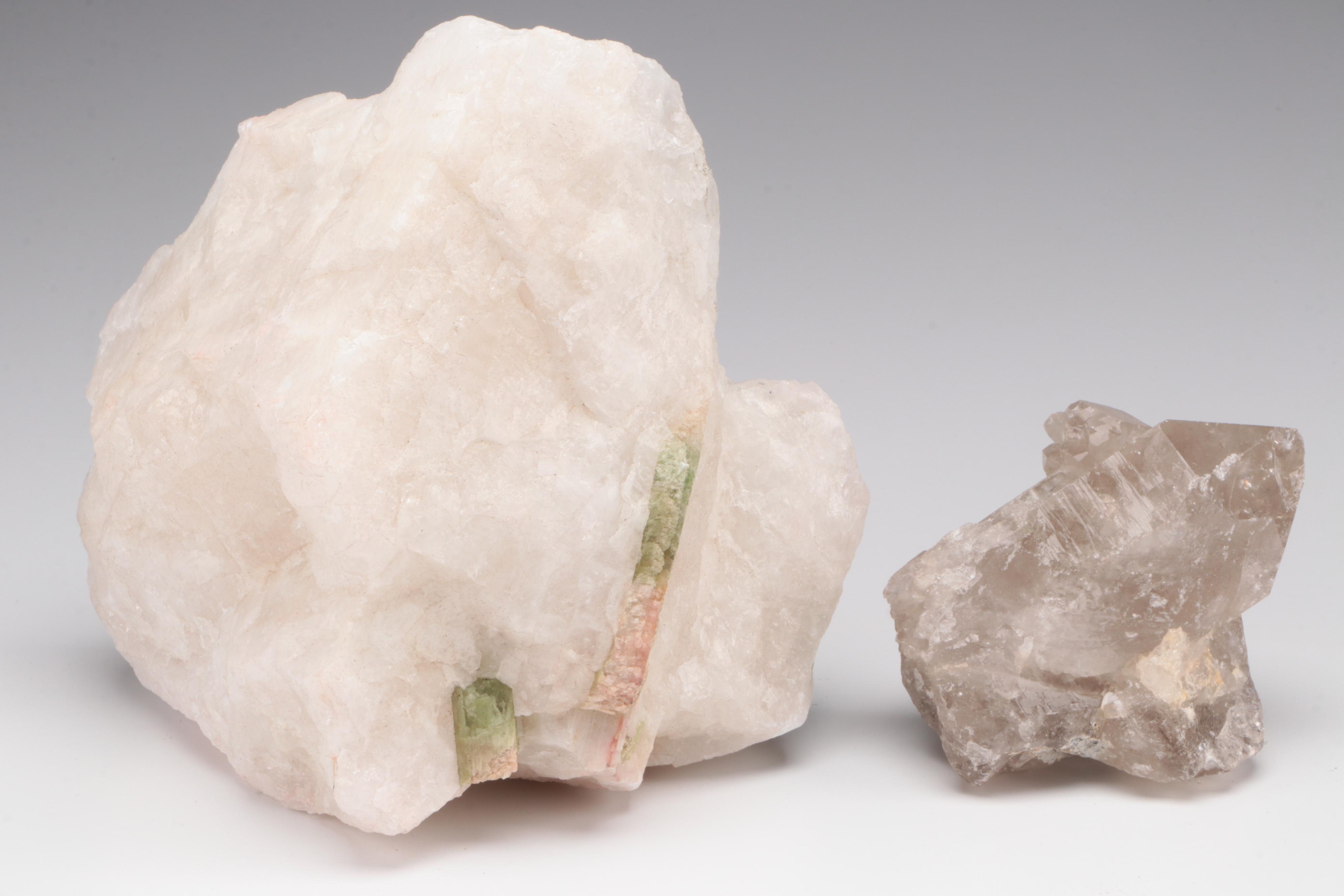 Watermelon Tourmaline in Matrix, Quartz, Lepidolite and Other Mineral Specimens