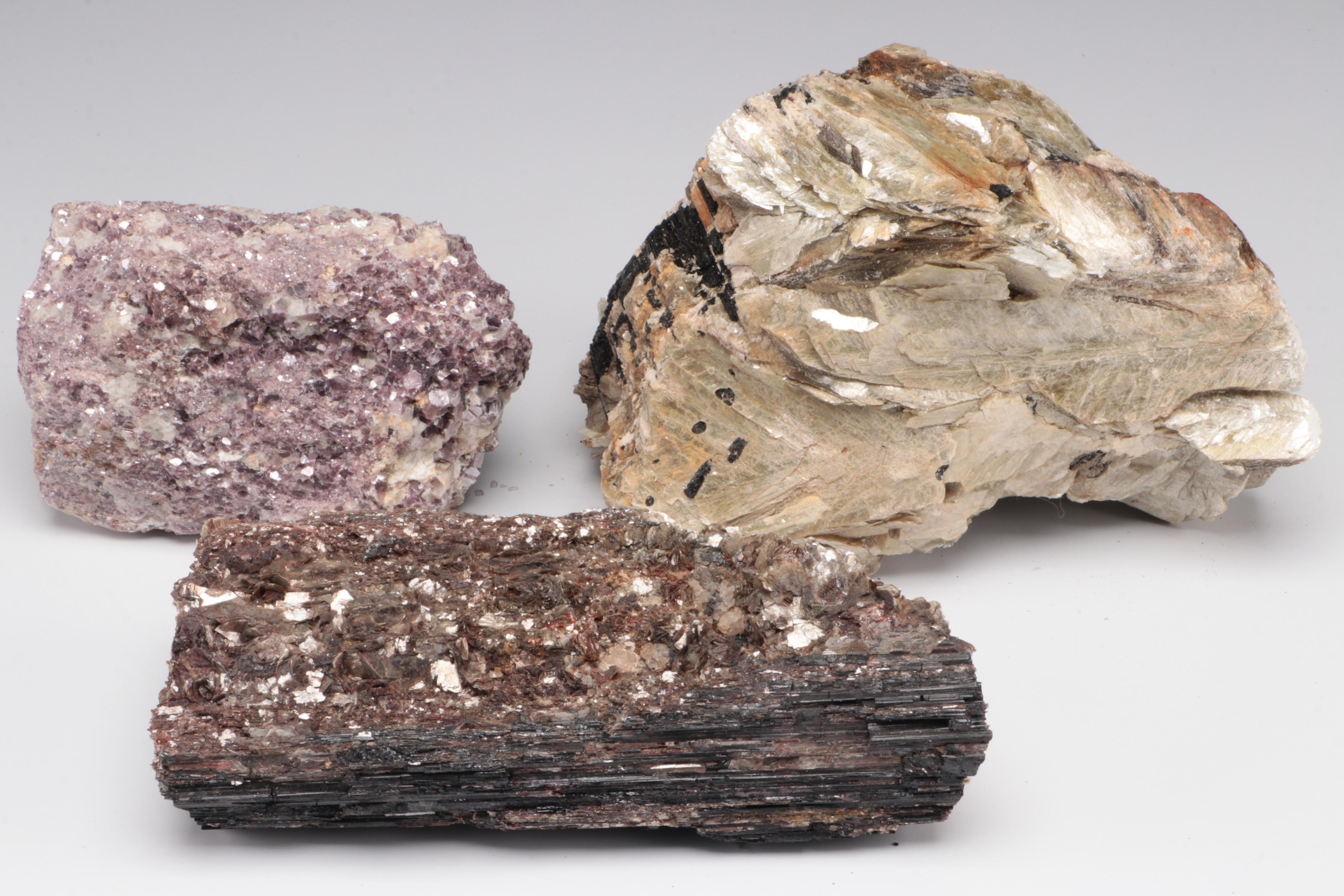 Watermelon Tourmaline in Matrix, Quartz, Lepidolite and Other Mineral Specimens