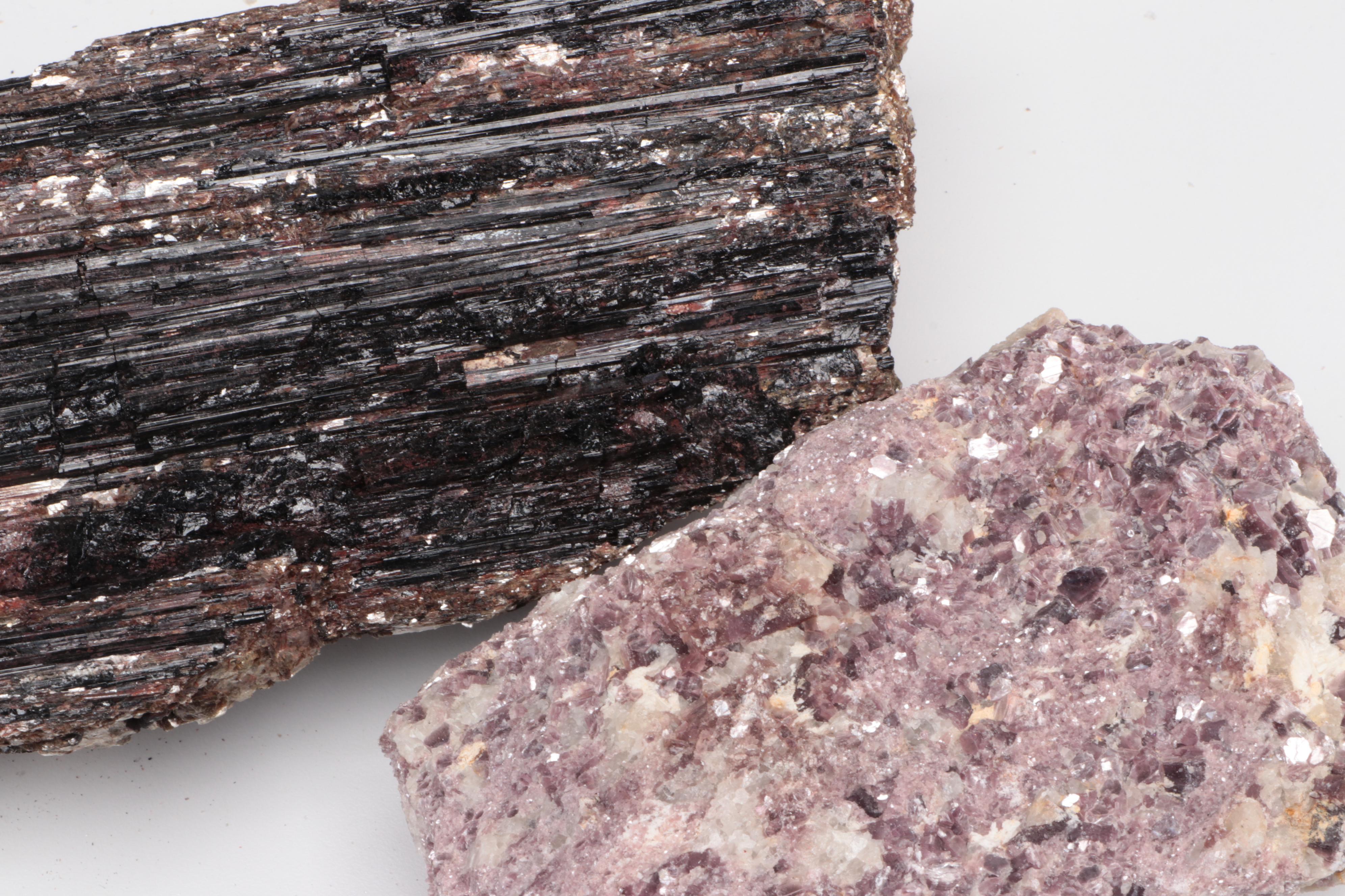 Watermelon Tourmaline in Matrix, Quartz, Lepidolite and Other Mineral Specimens