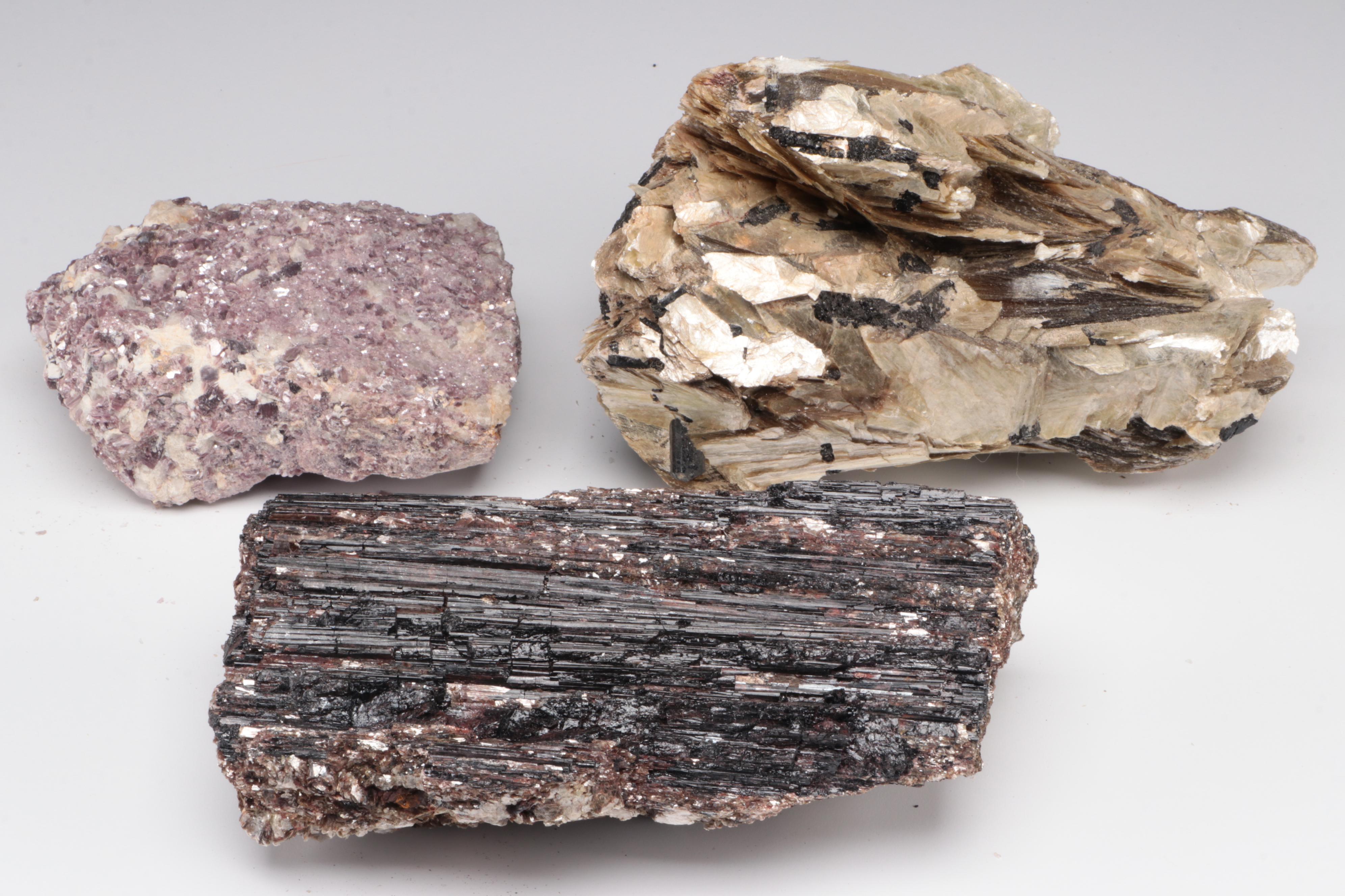 Watermelon Tourmaline in Matrix, Quartz, Lepidolite and Other Mineral Specimens