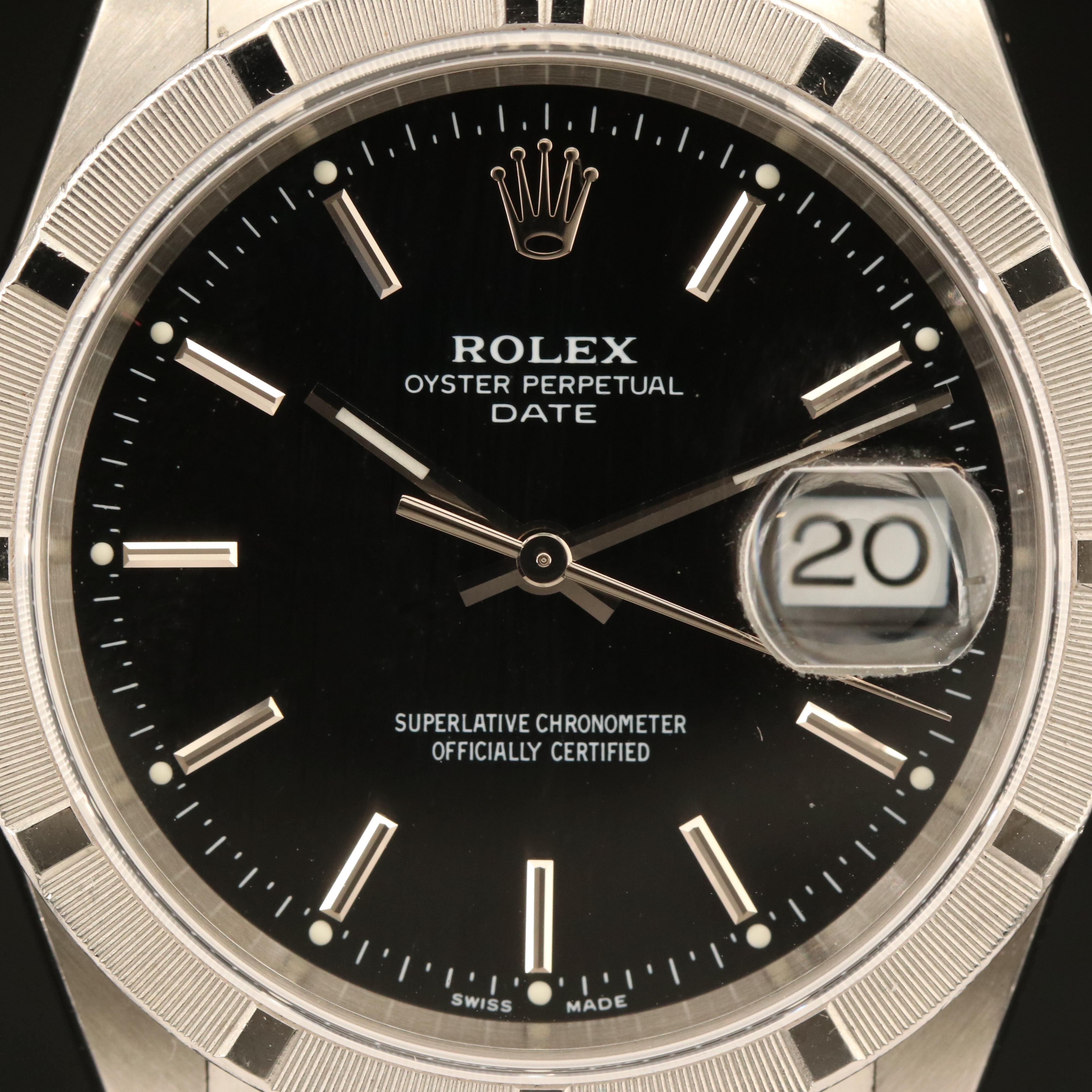 2000 Rolex Oyster Perpetual Date Stainless Steel Watch