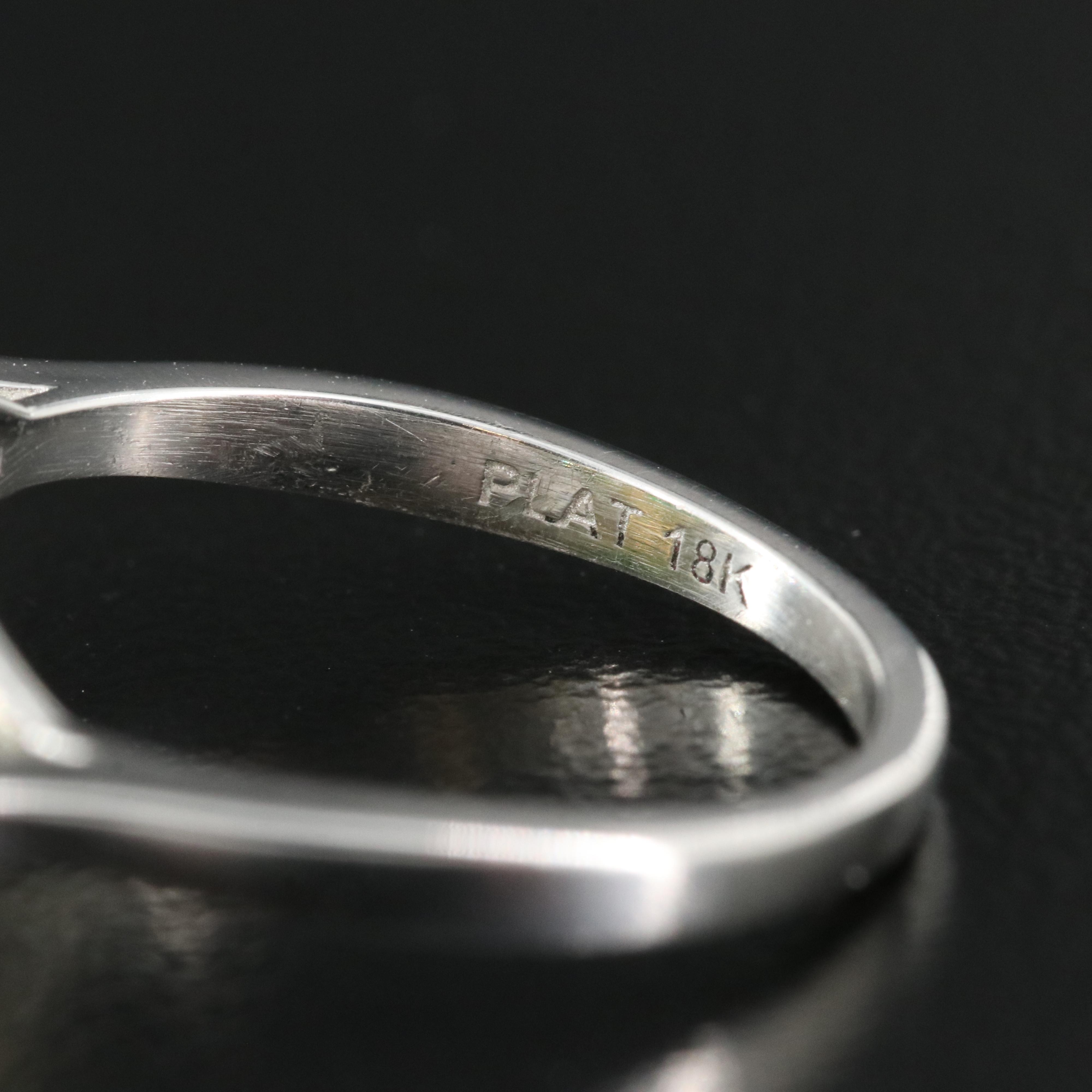 Platinum 5.77 CT Tsavorite and Diamond Ring with GIA Report and 18K Head