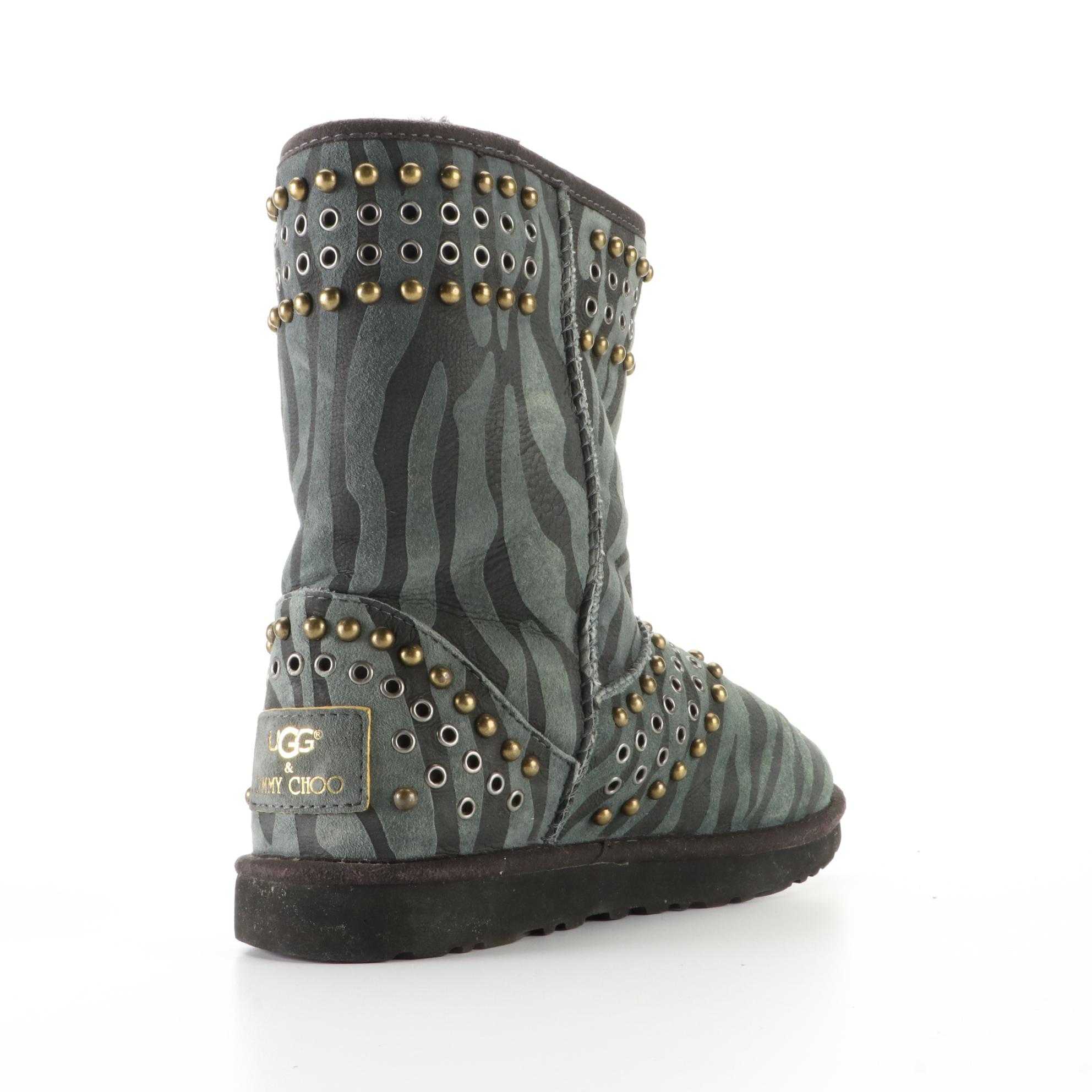 UGG Australia x Jimmy Choo Boots in Studded Sheepskin