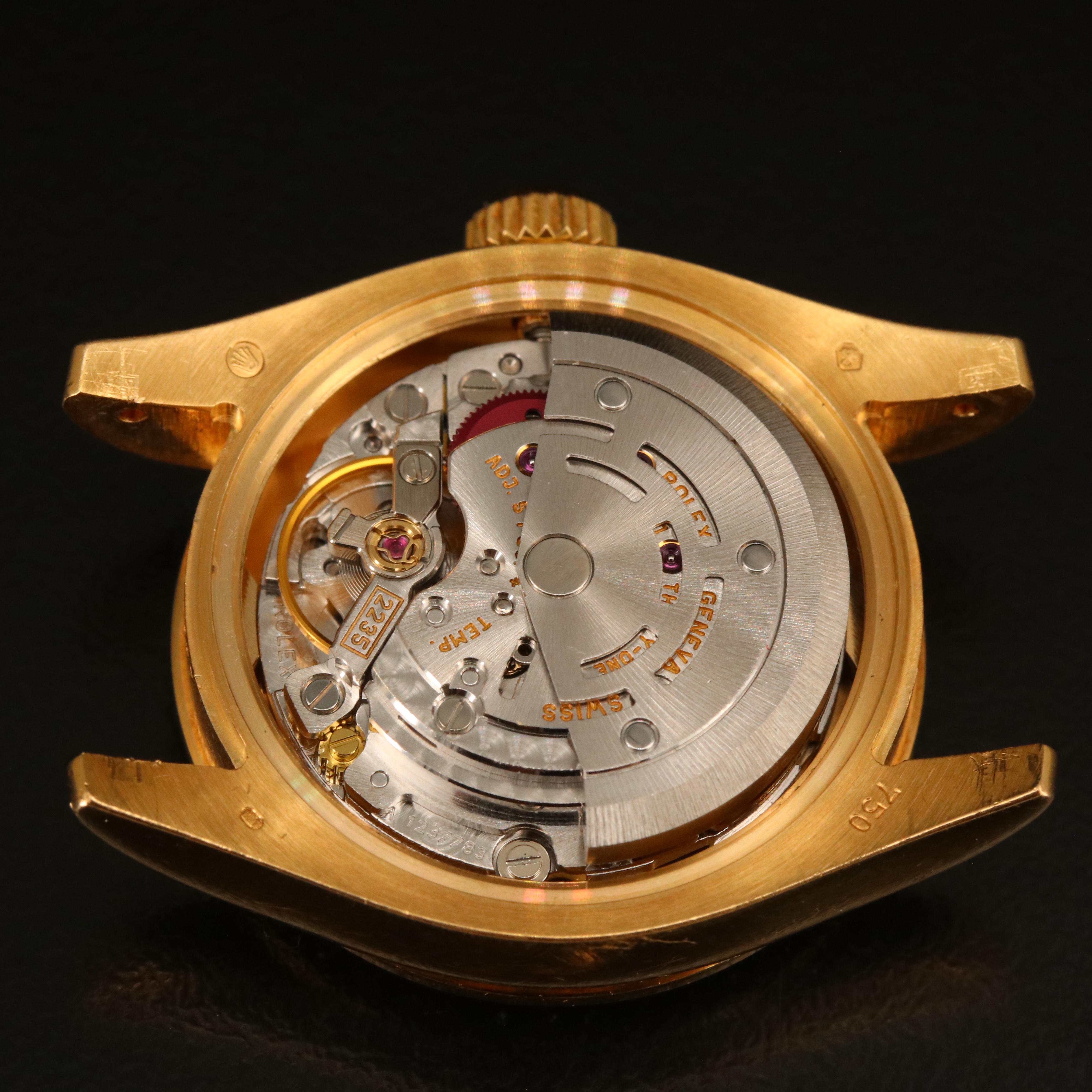 18K Rolex Datejust Watch with Factory Diamond Dial and Bezel