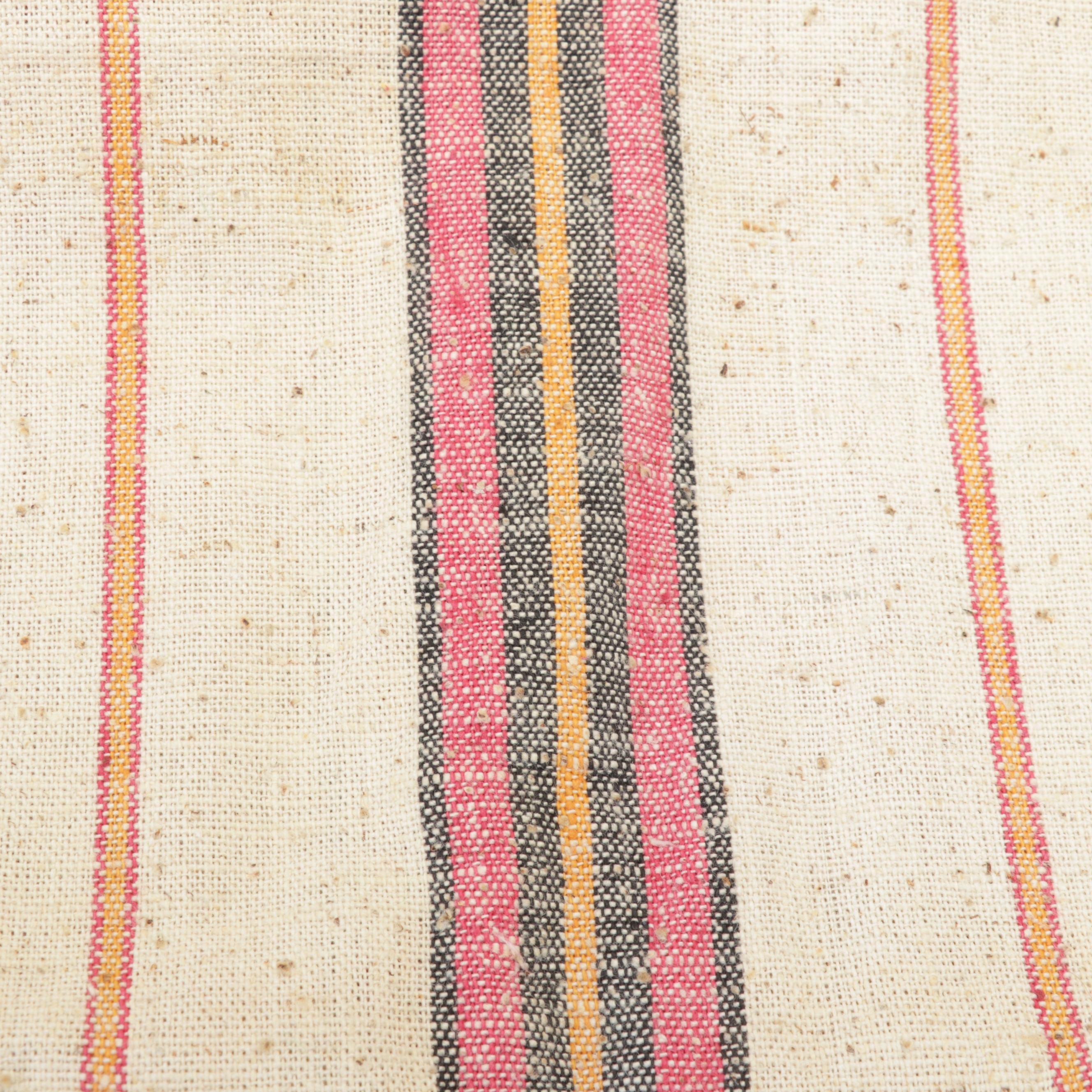 Linen, Tweed, Wool, and More Fabric Remnants With Stitching Patterns