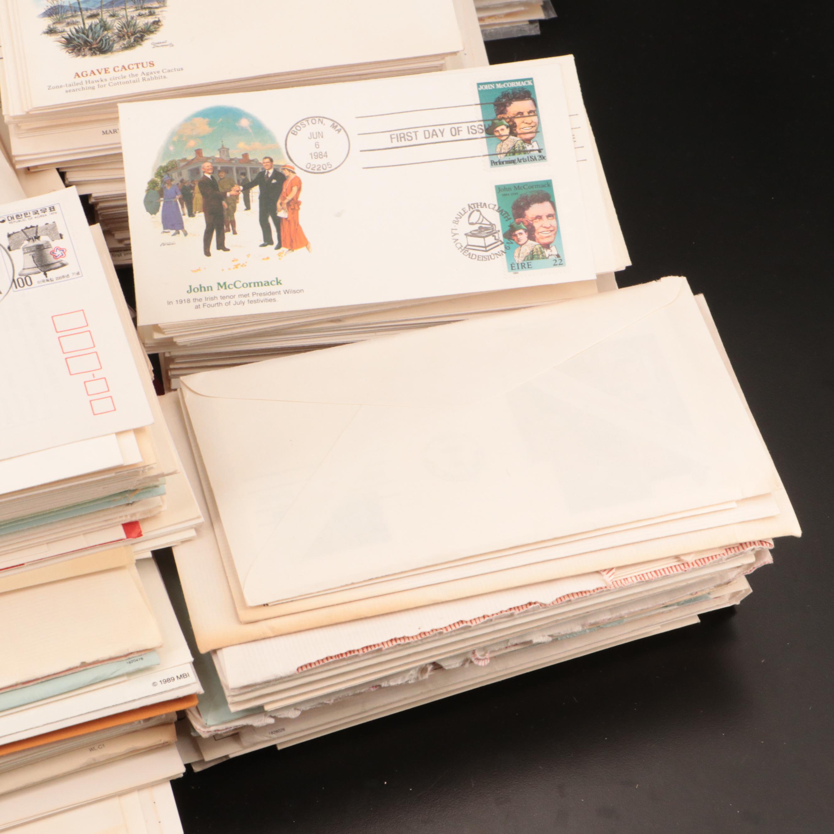 Collection of U.S. and World First Day Covers, Sheets, Blocks, and Pages