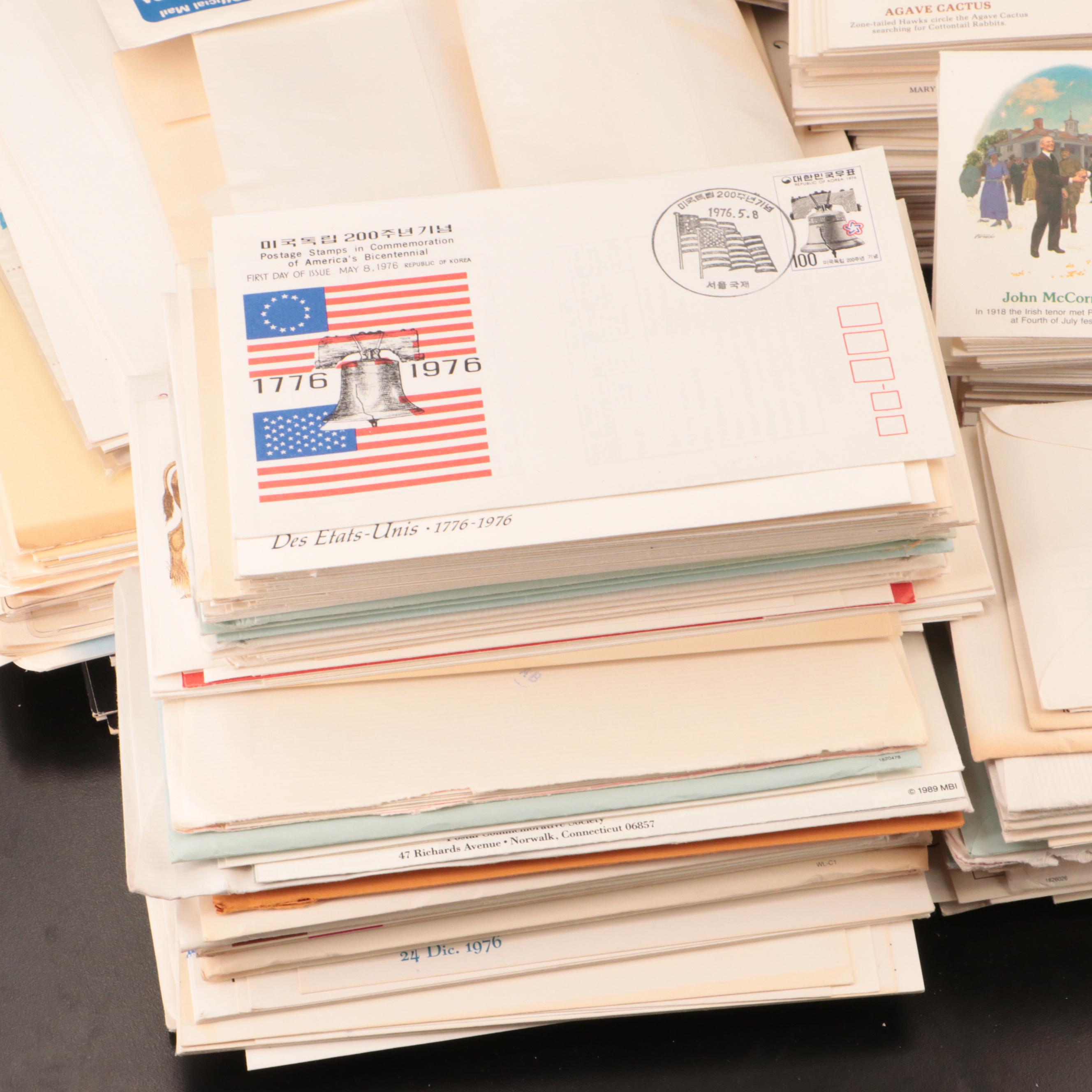 Collection of U.S. and World First Day Covers, Sheets, Blocks, and Pages