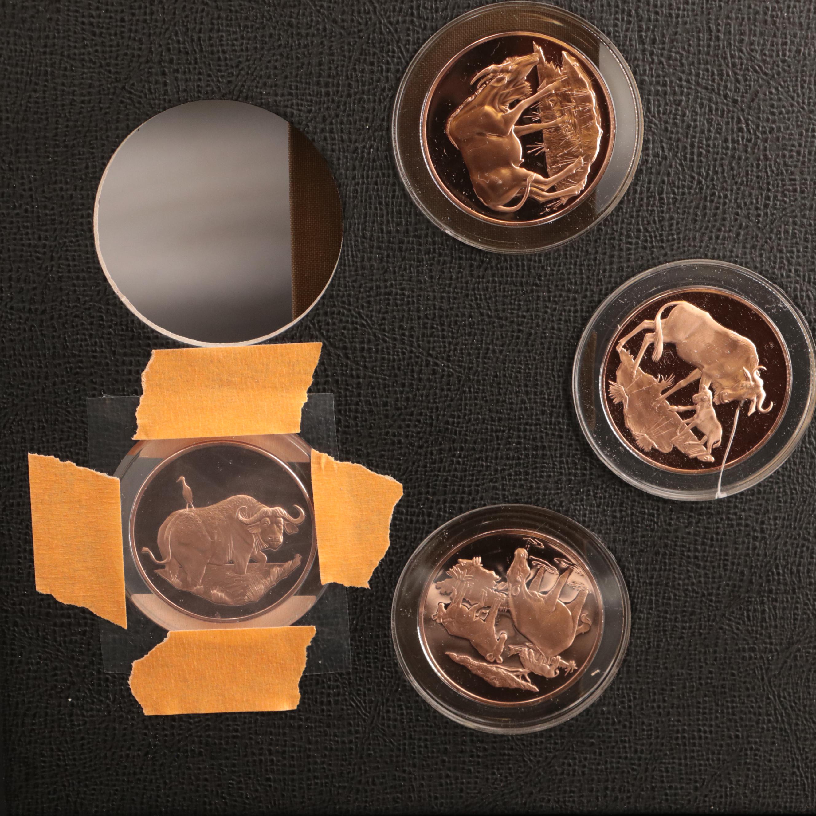 Partial Collection of Franklin Mint Big Game Medals