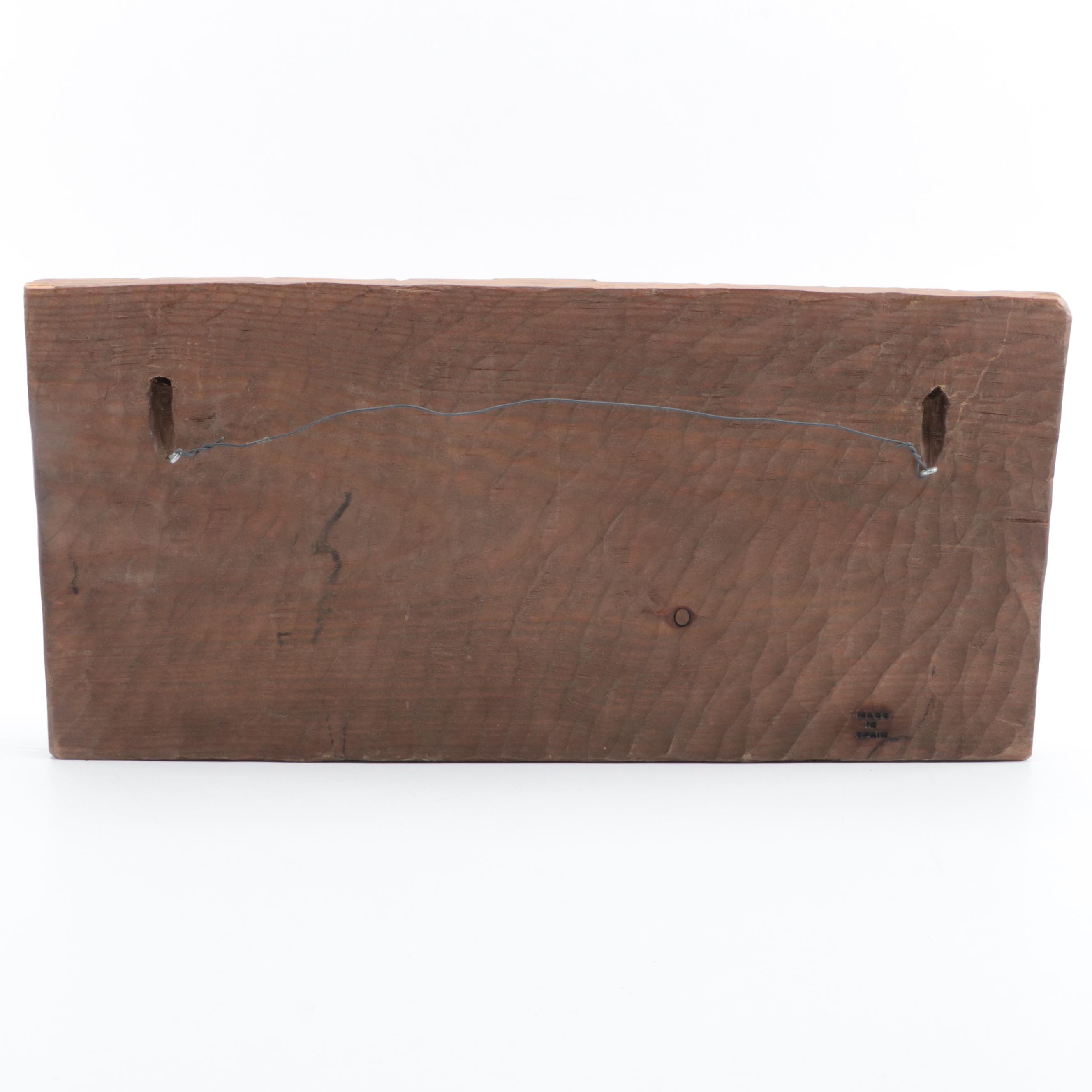 Carved Pine Wall Plaque of "The Last Supper"