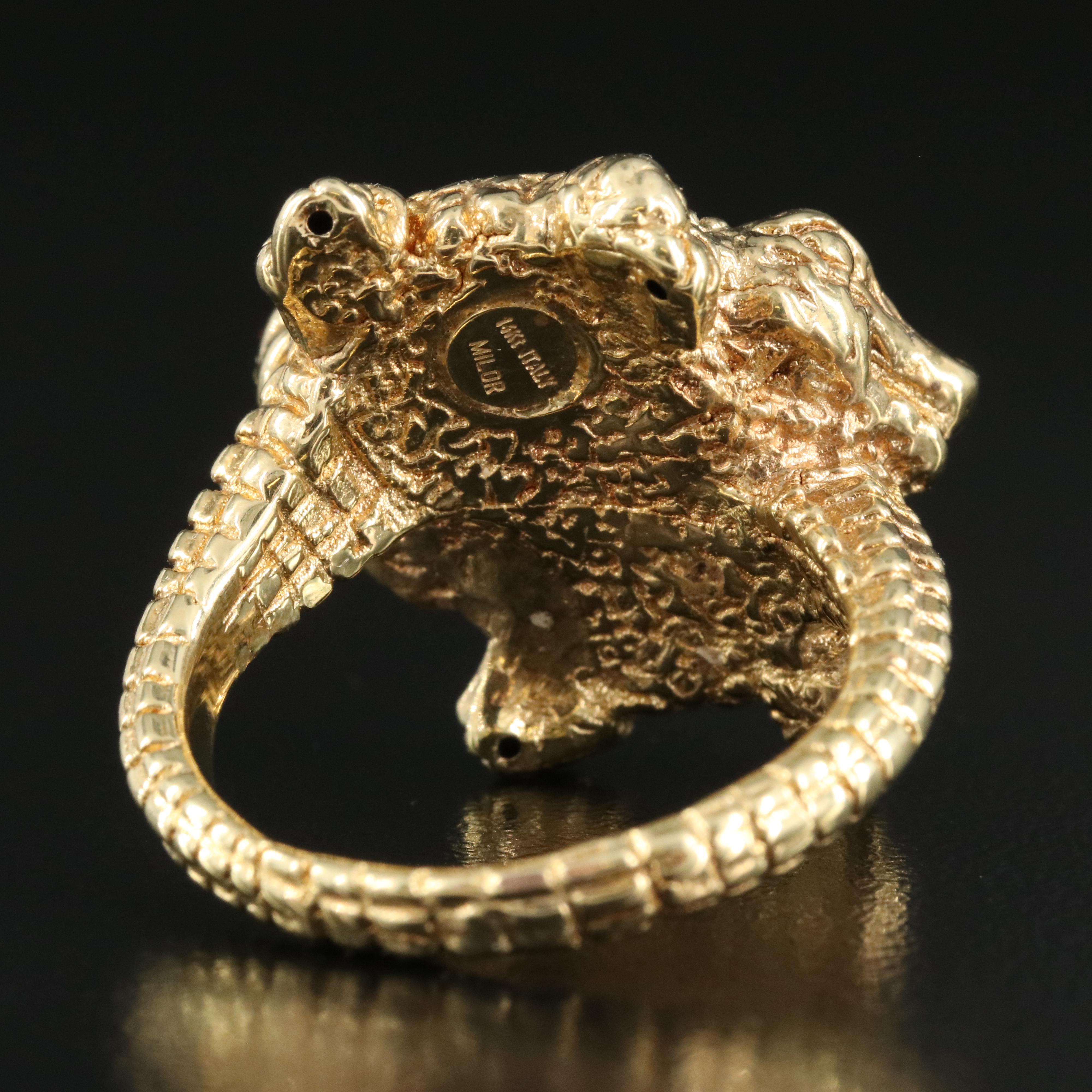 Italian Milor 14K Alligator Ring