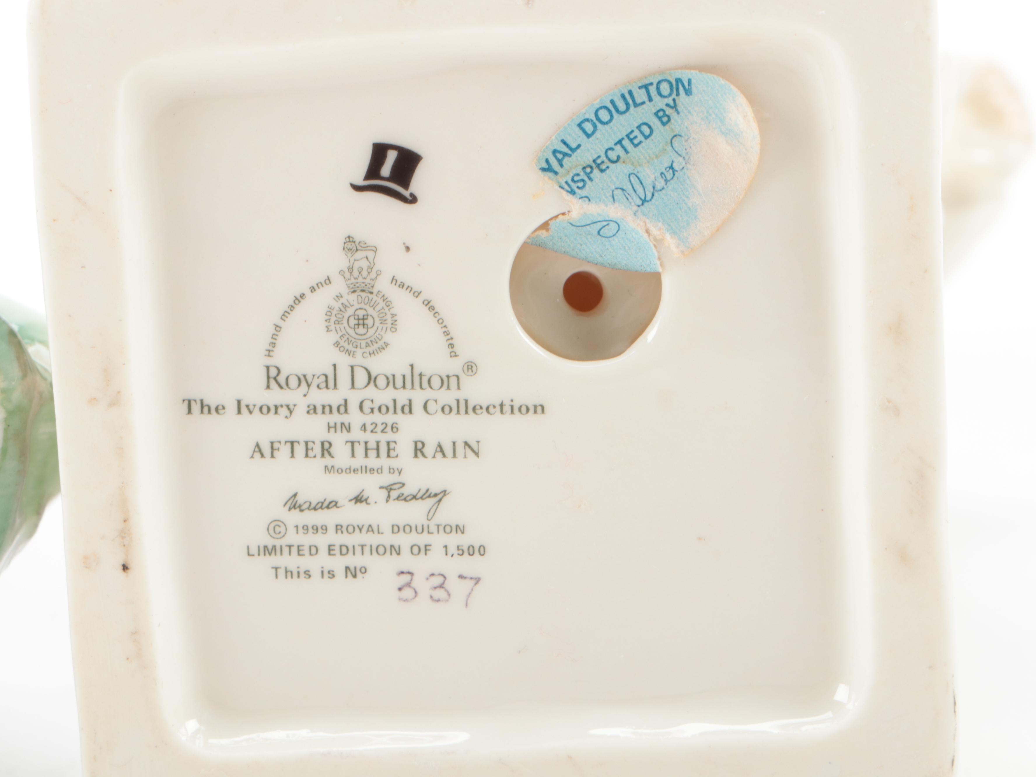 Royal Doulton "The Corinthian" and Other Figurines, Mid to Late 20th Century