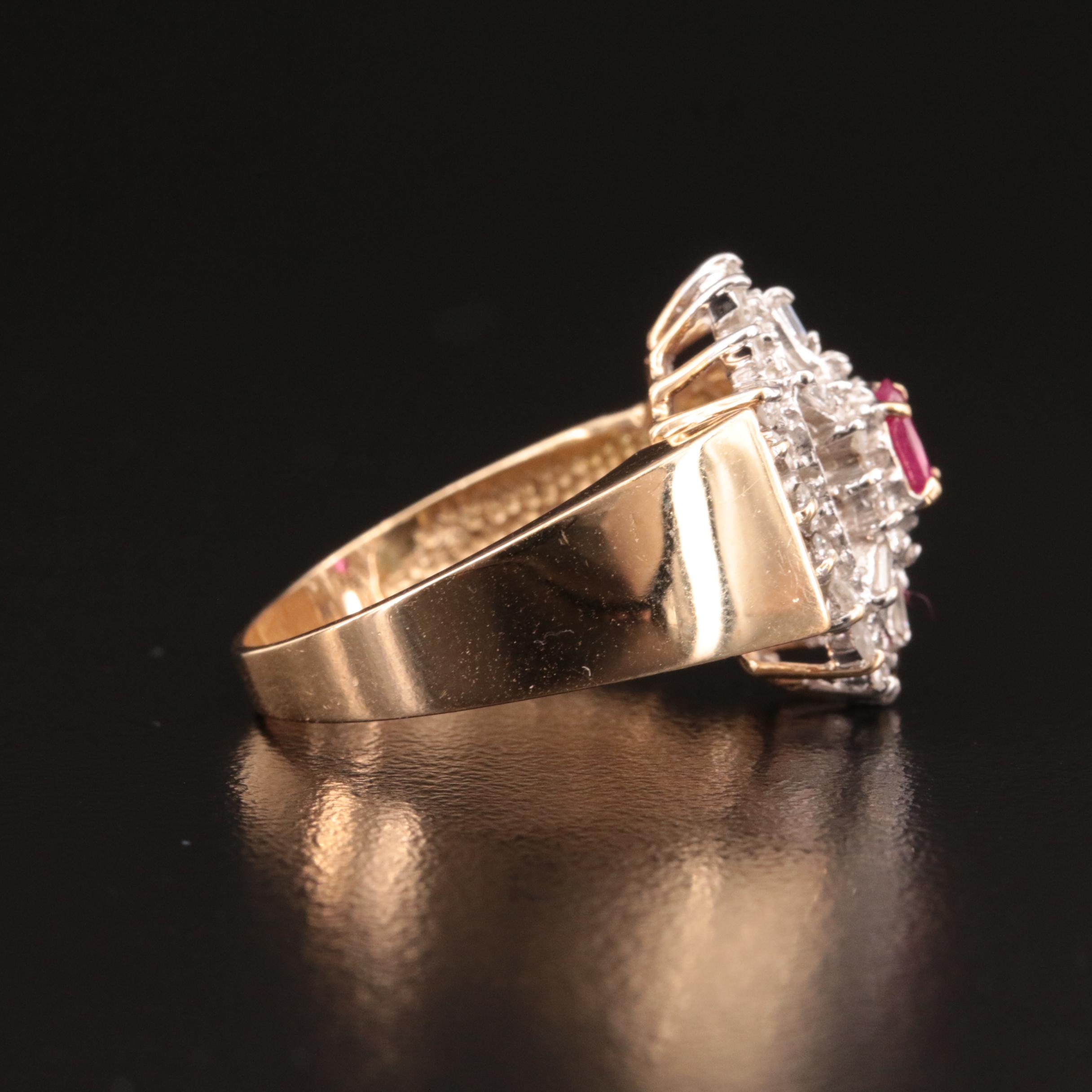 14K Ruby and Diamond Ring