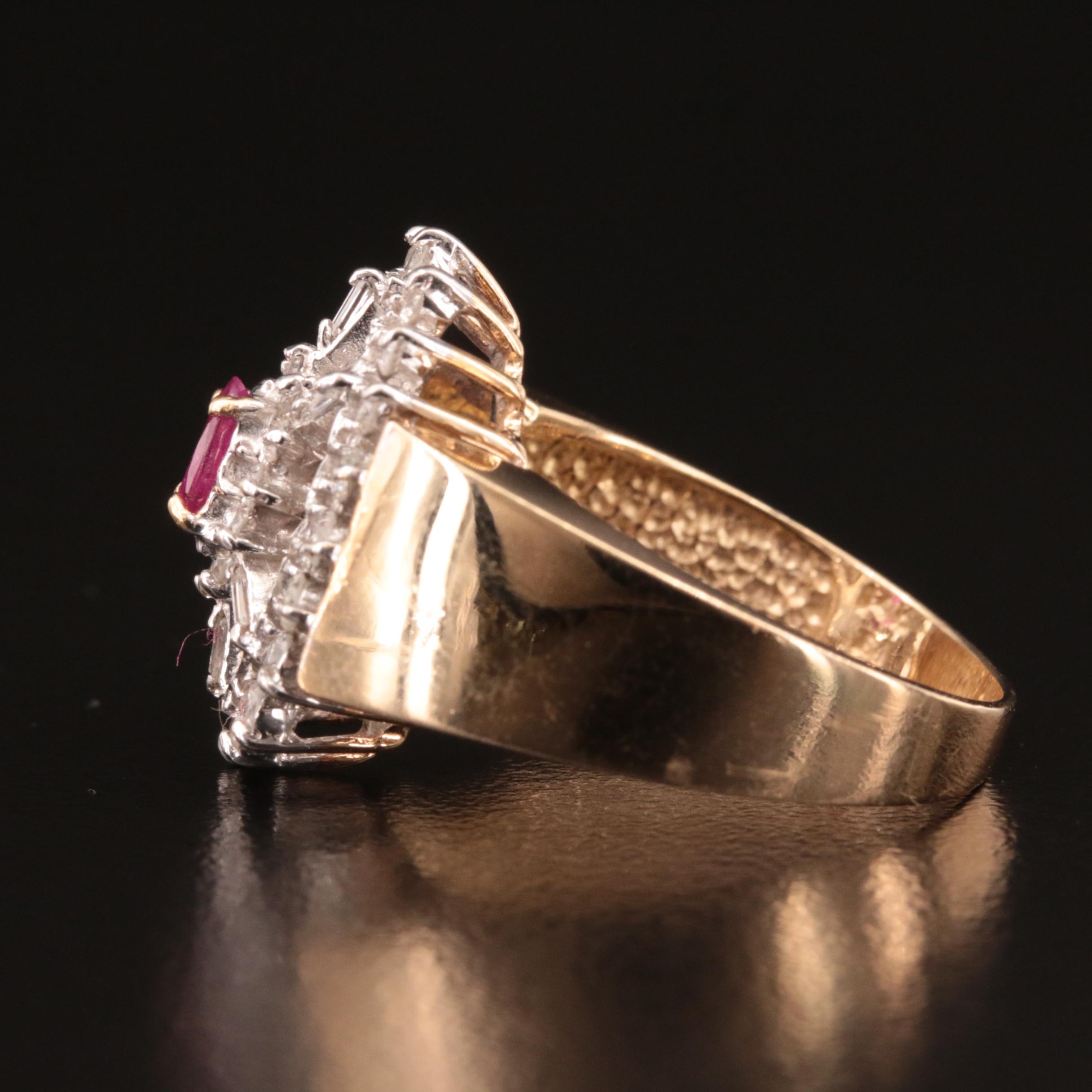 14K Ruby and Diamond Ring