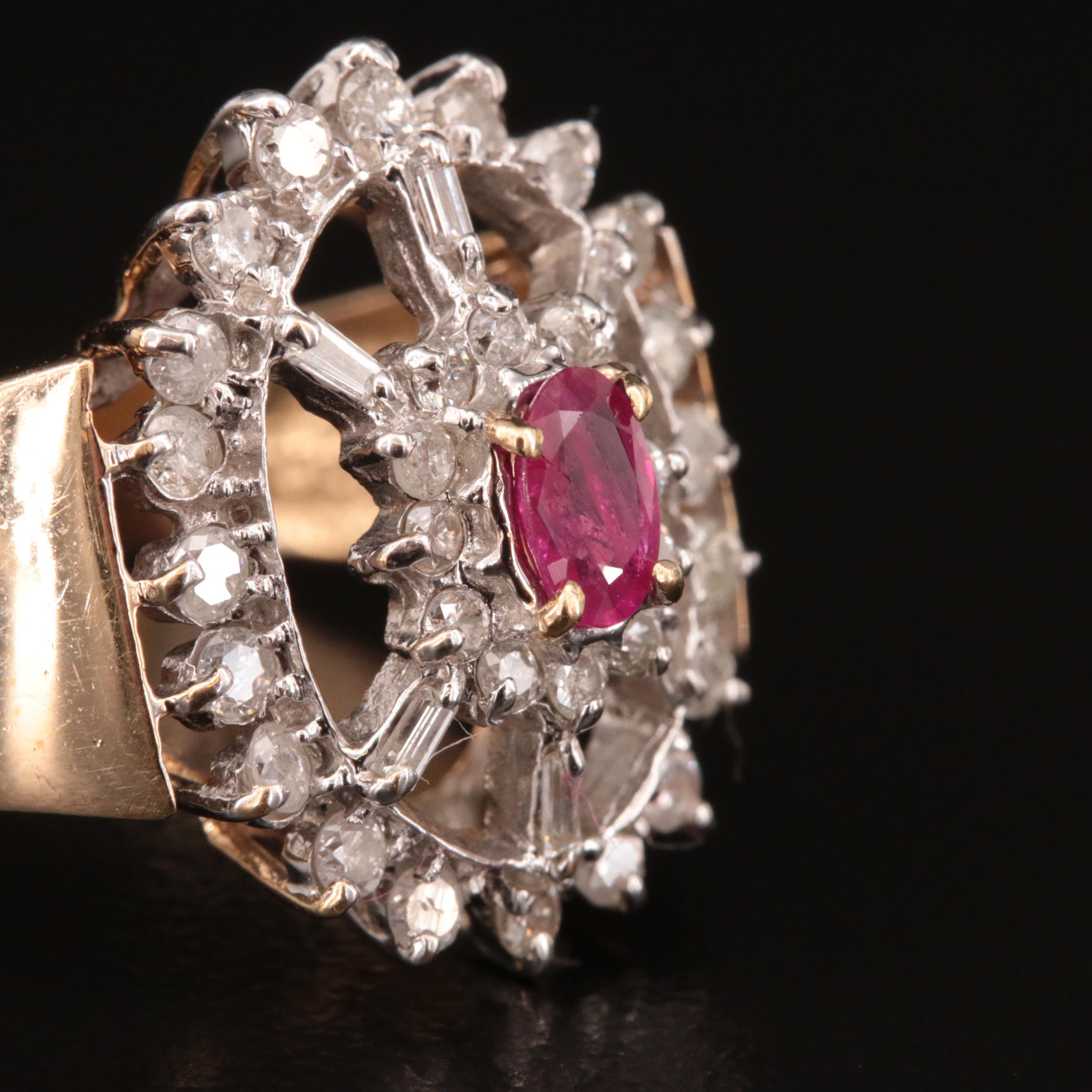 14K Ruby and Diamond Ring