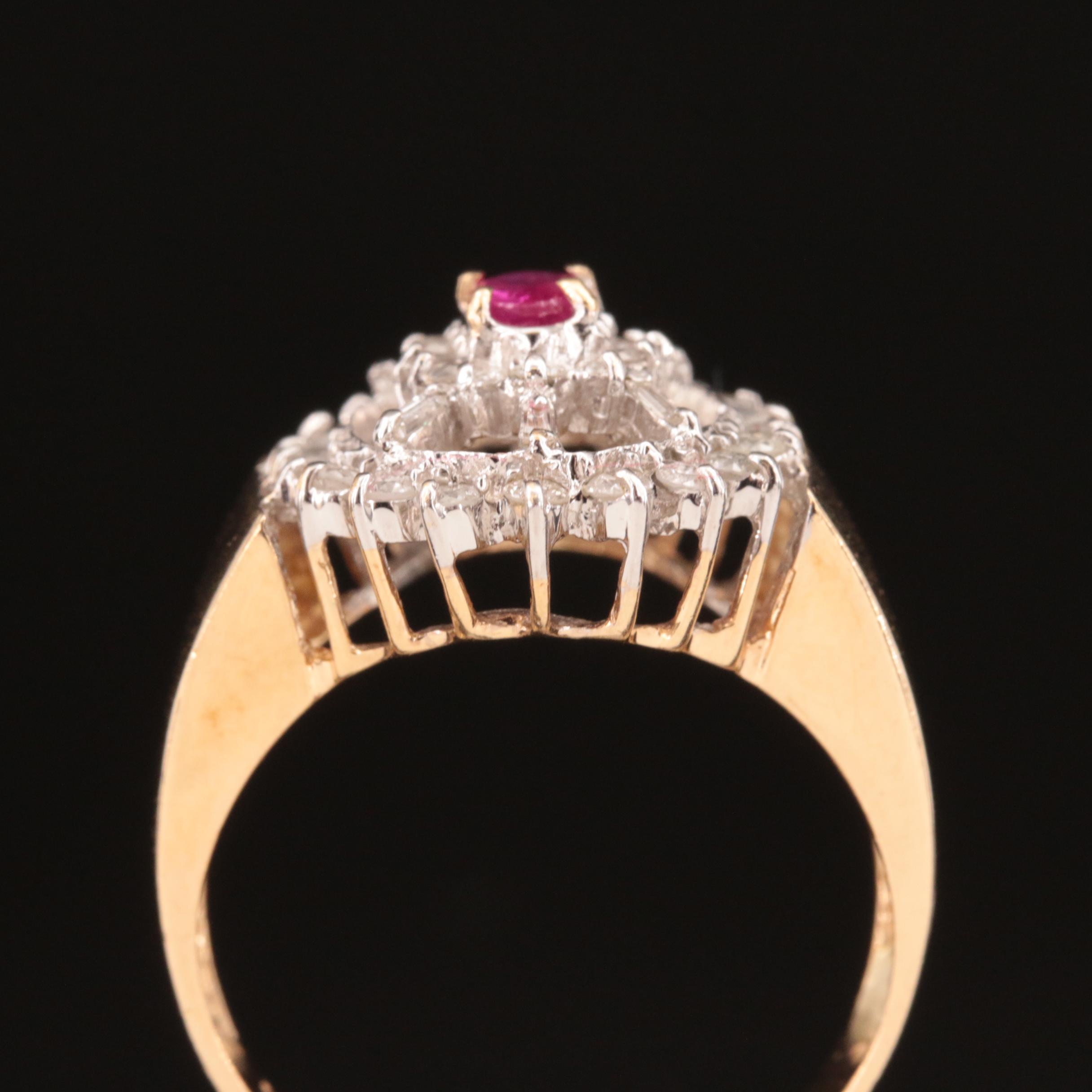 14K Ruby and Diamond Ring