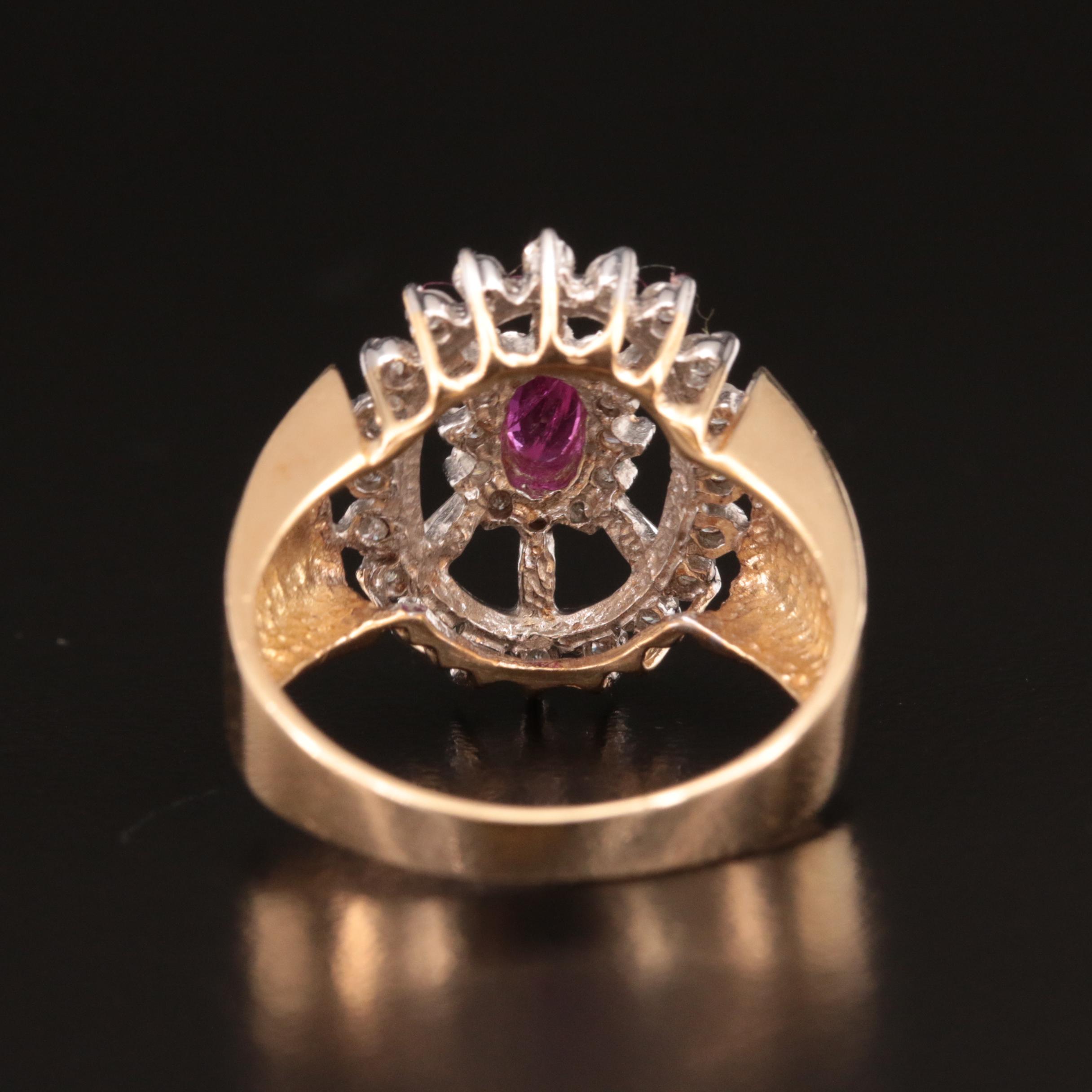 14K Ruby and Diamond Ring