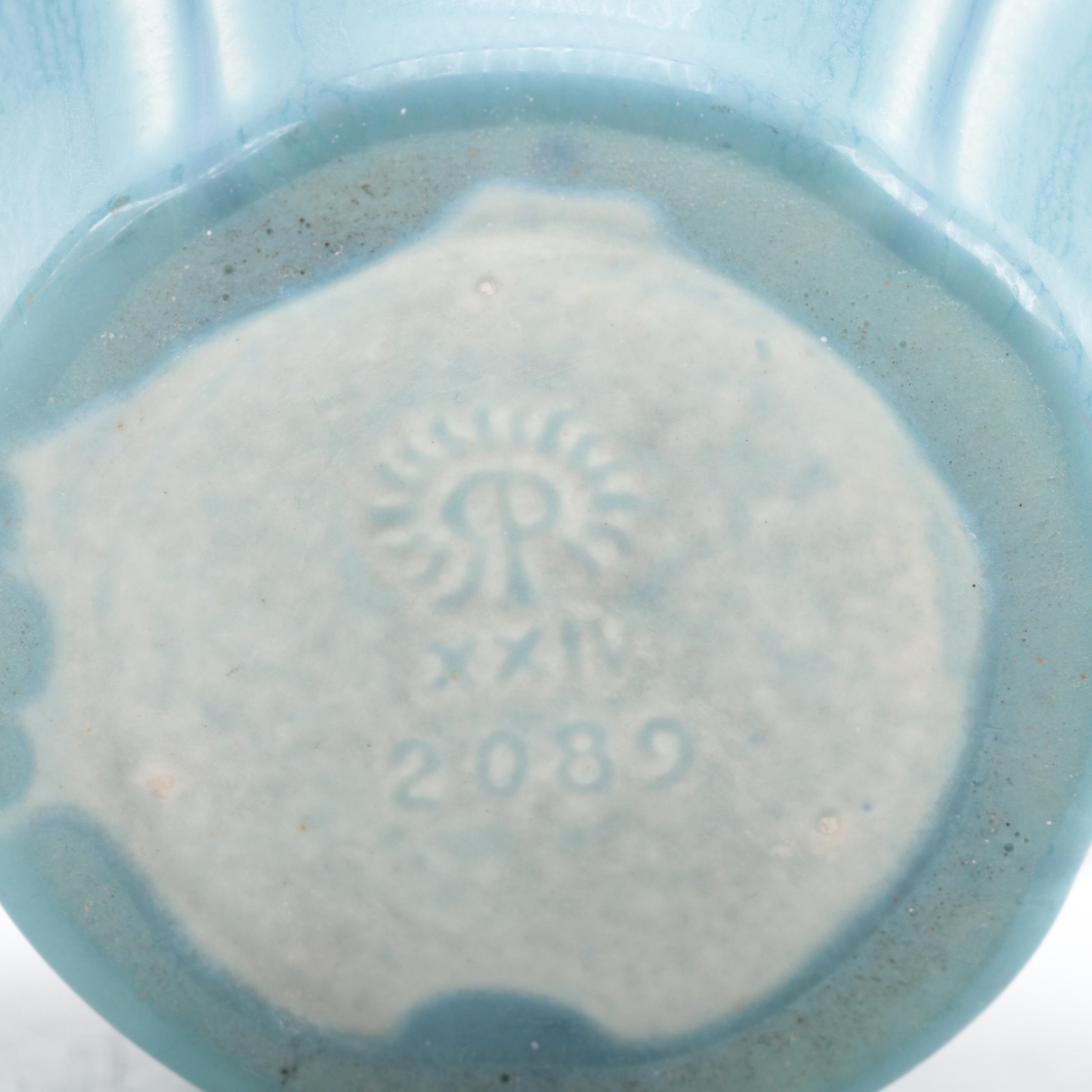 Rookwood Art Deco Style Matte Blue Ceramic Vase, 1924