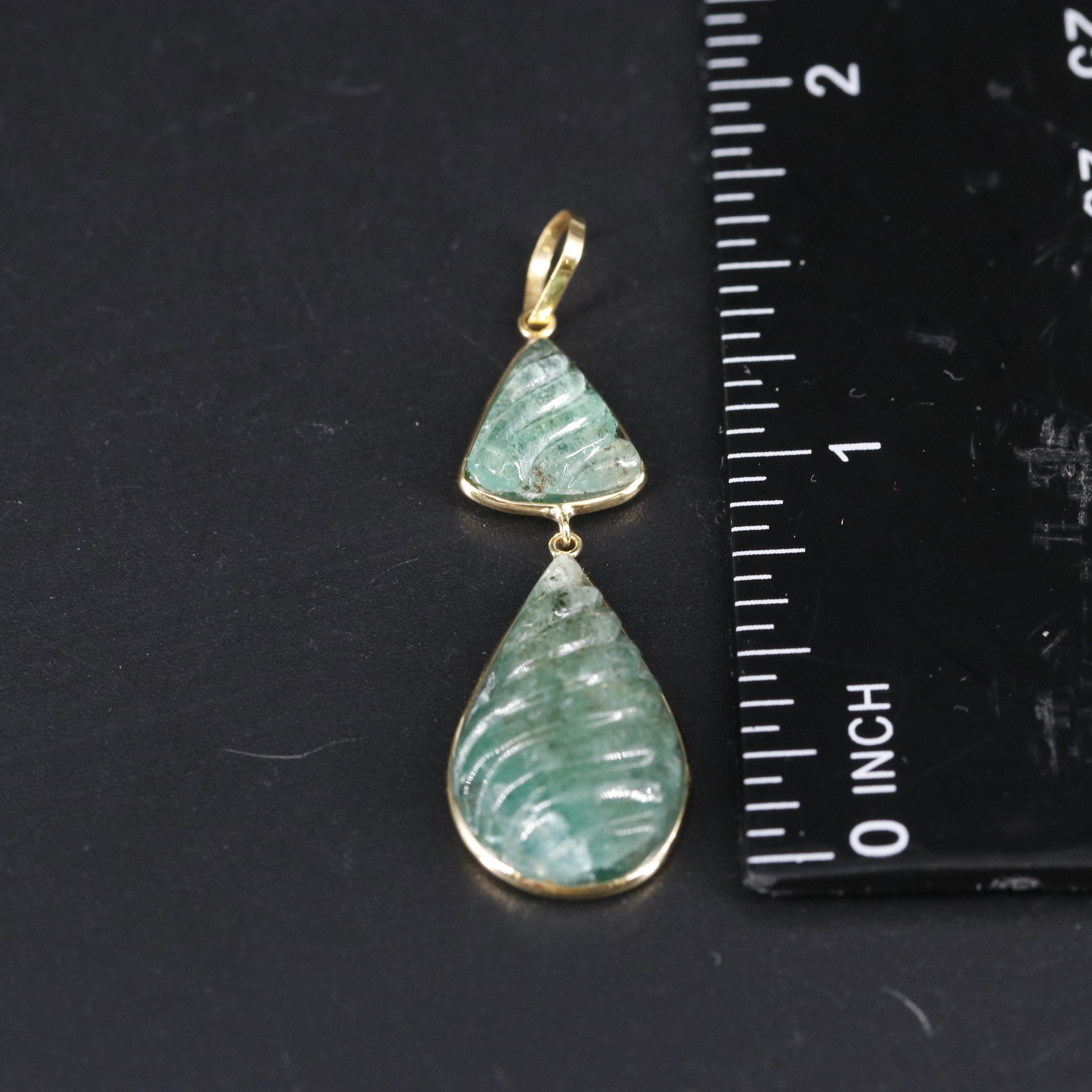 14K Emerald Pendant