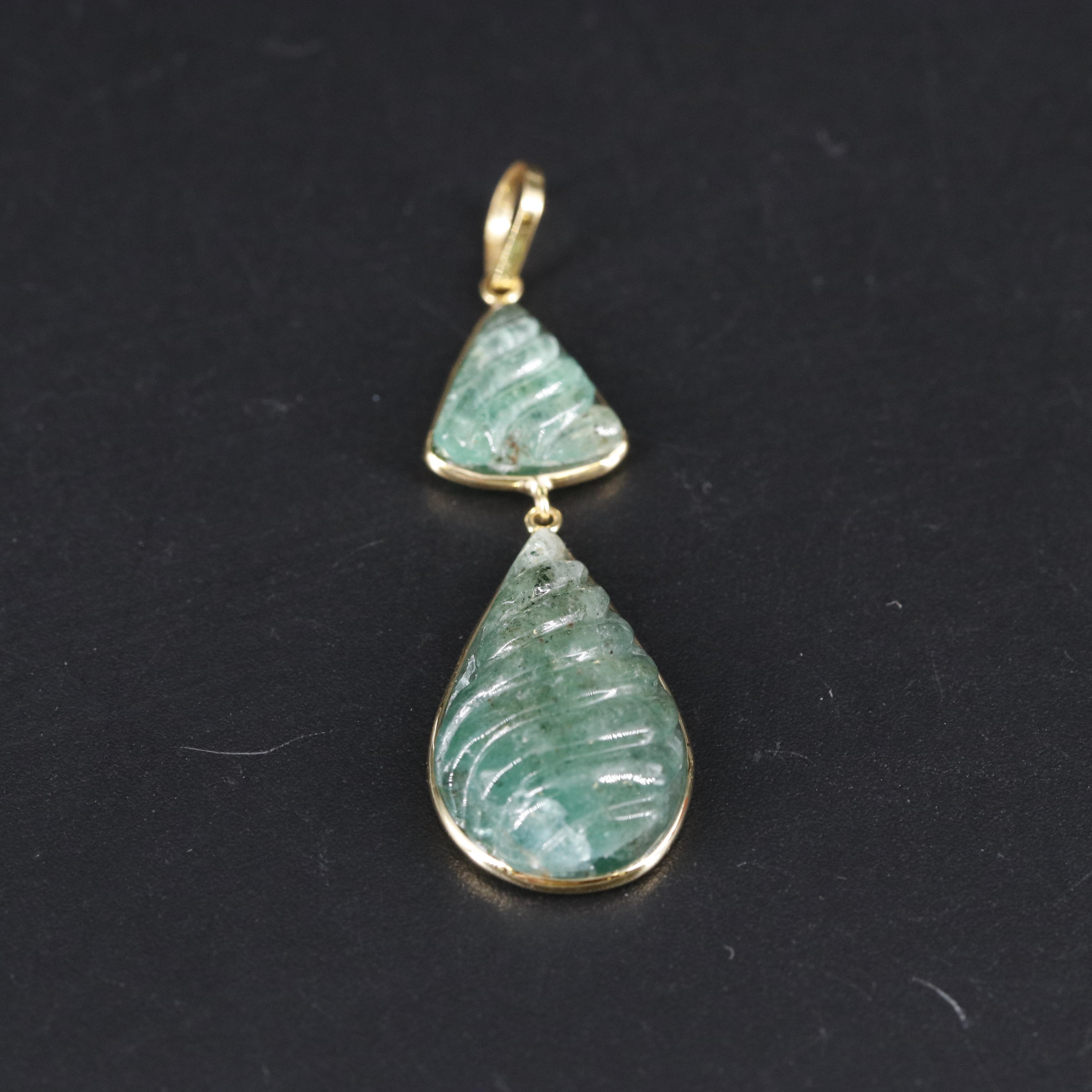 14K Emerald Pendant