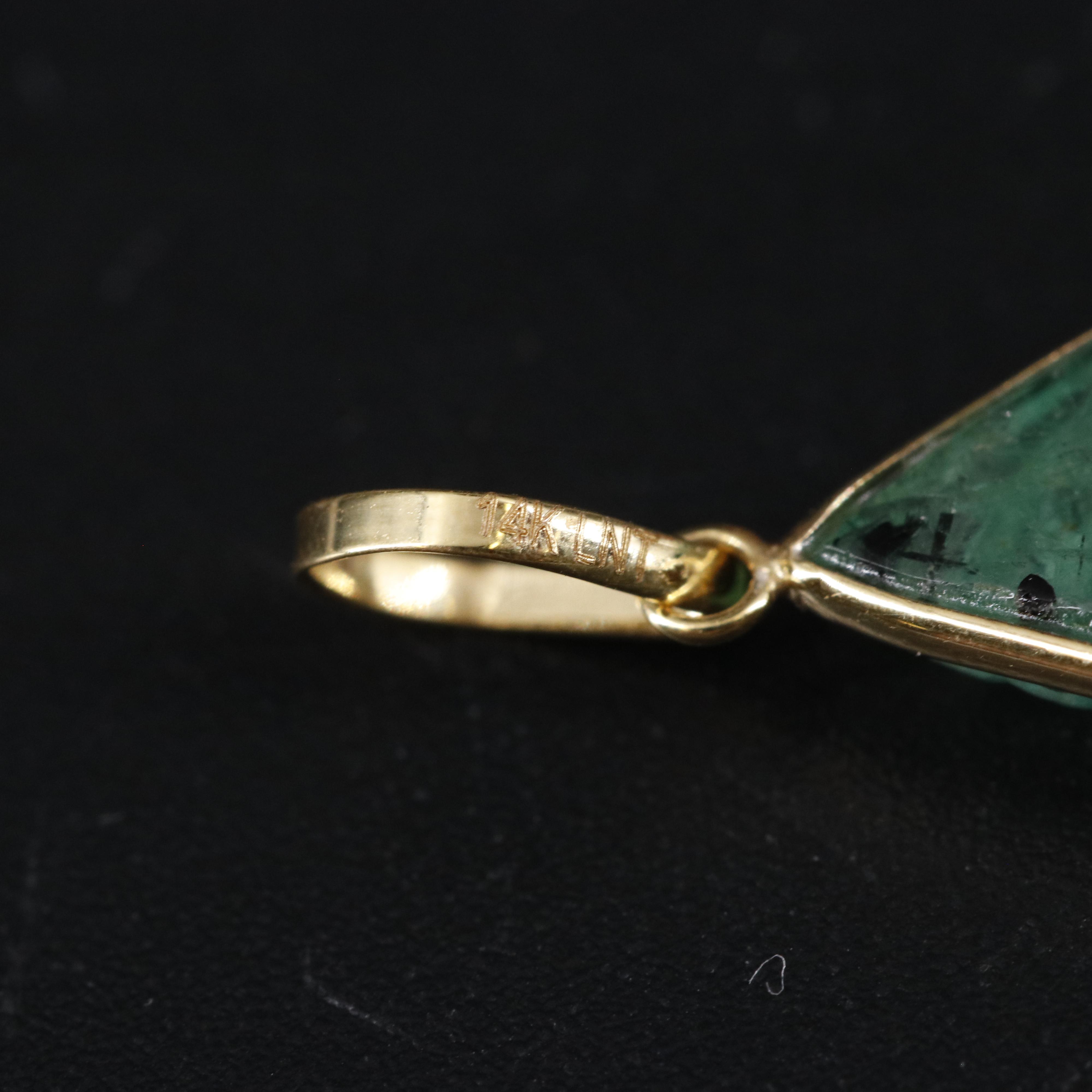 14K Emerald Pendant