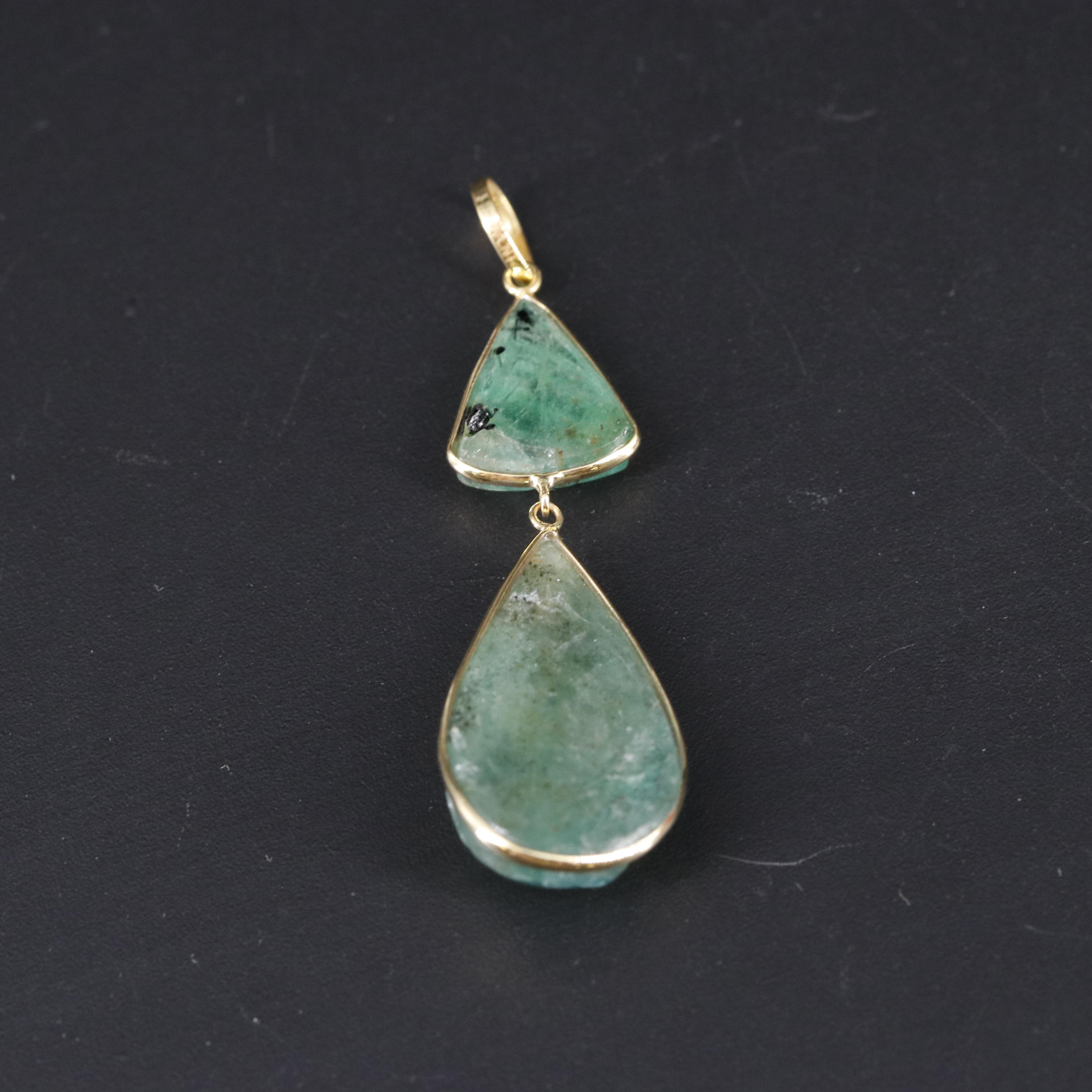 14K Emerald Pendant