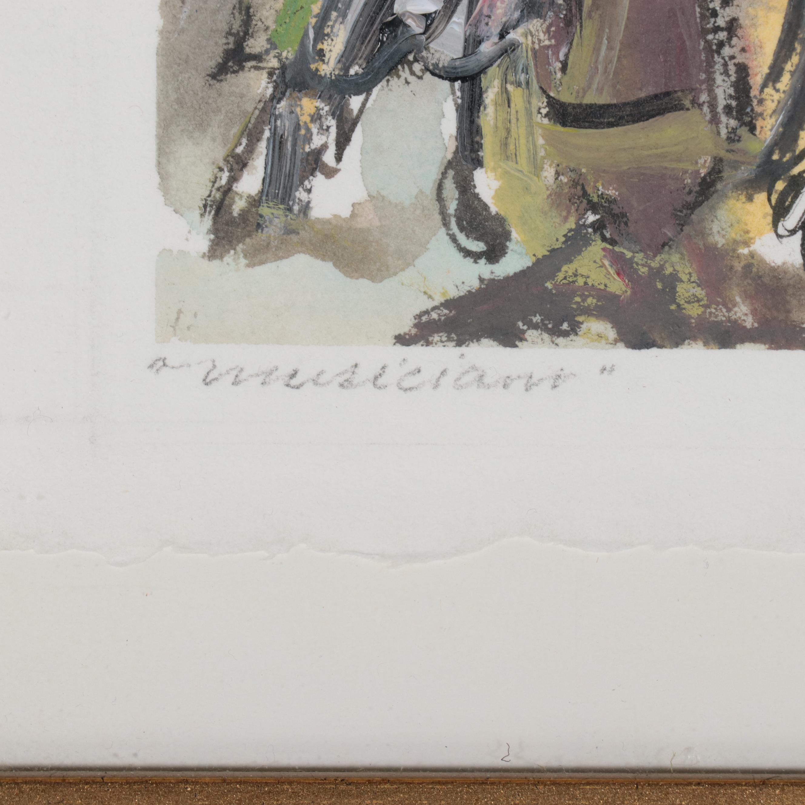 Amy Giust Acrylic Painting "Musicians"