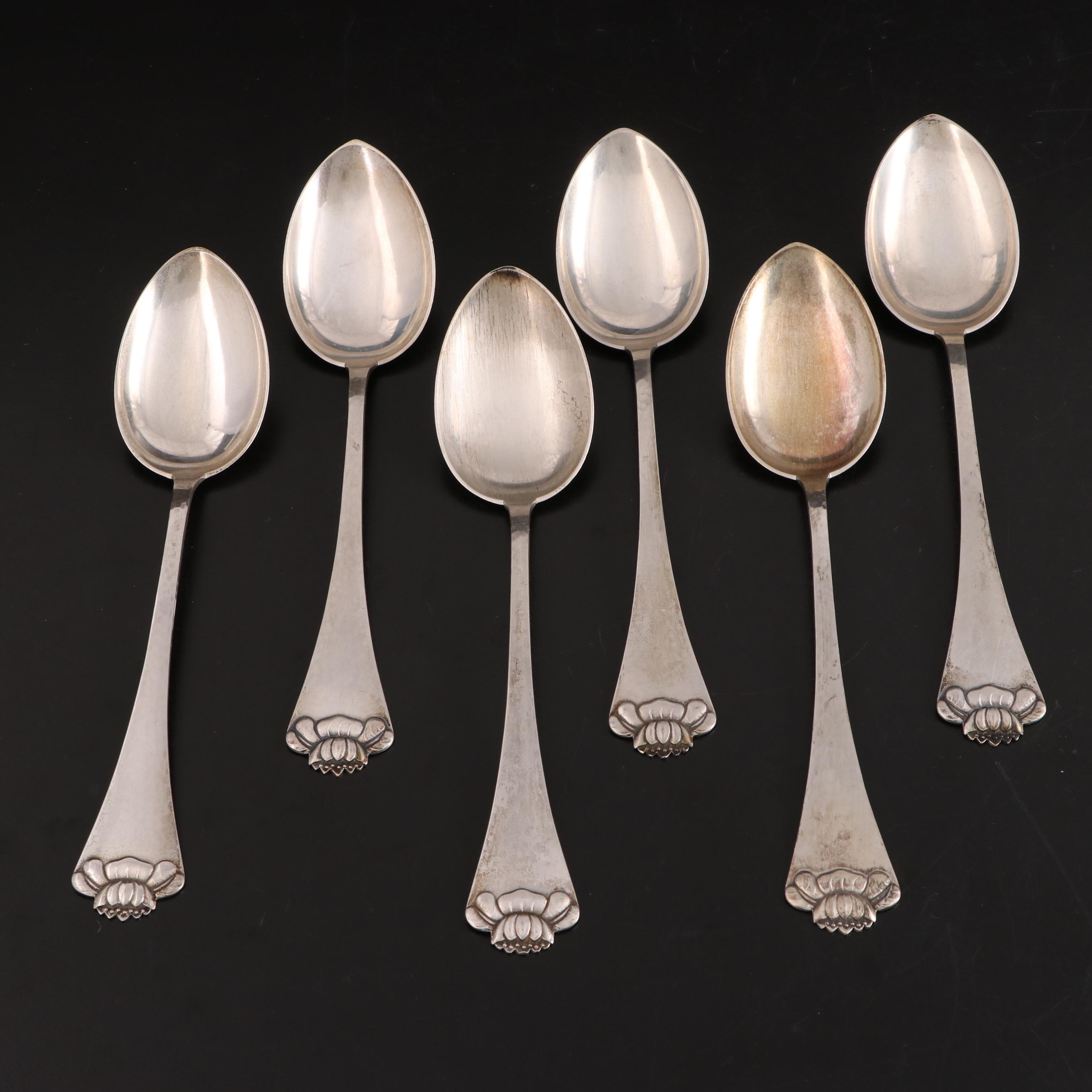 Christian F. Heise Danish 833 Silver Flatware and Serving Utensils, Early 20th C