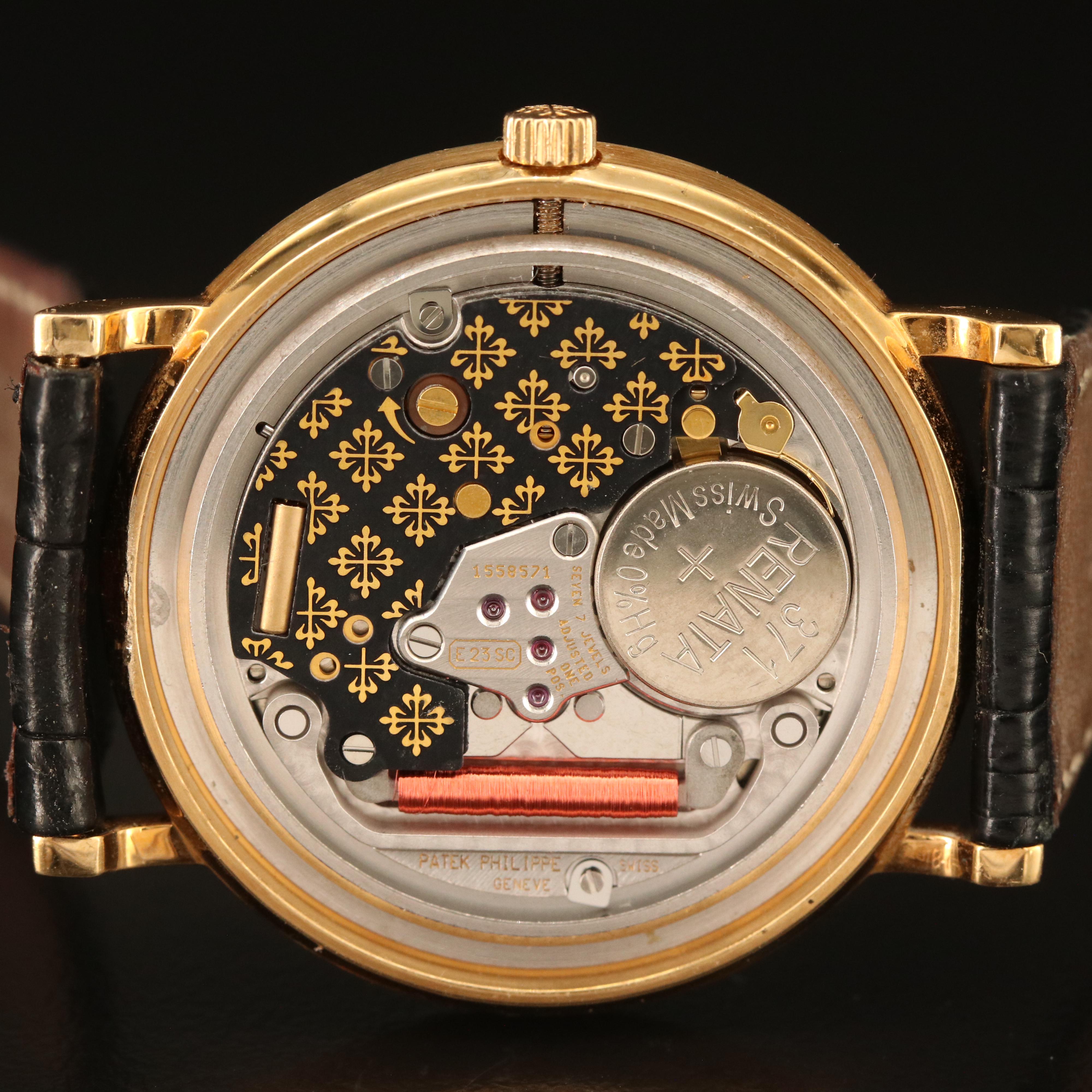 18K Patek Philippe Calatrava Hobnail Bezel Watch